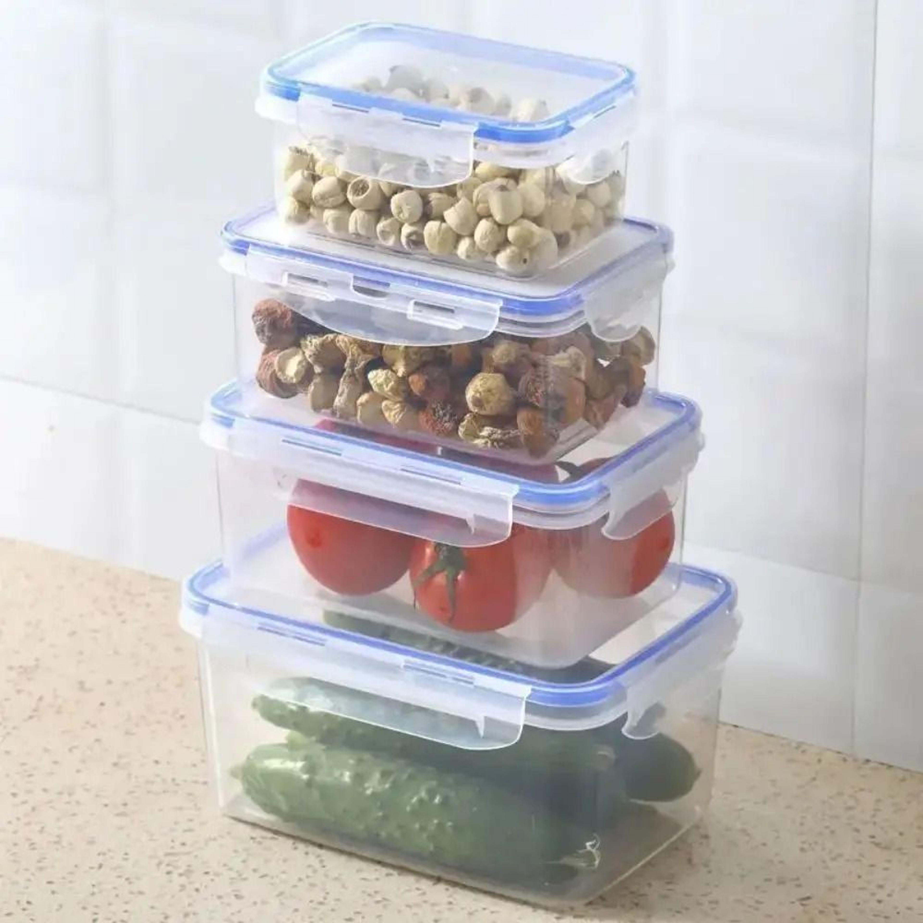 Double Layer Refrigerator Produce Storage Container With Drain Basket And Airtight Lid 1