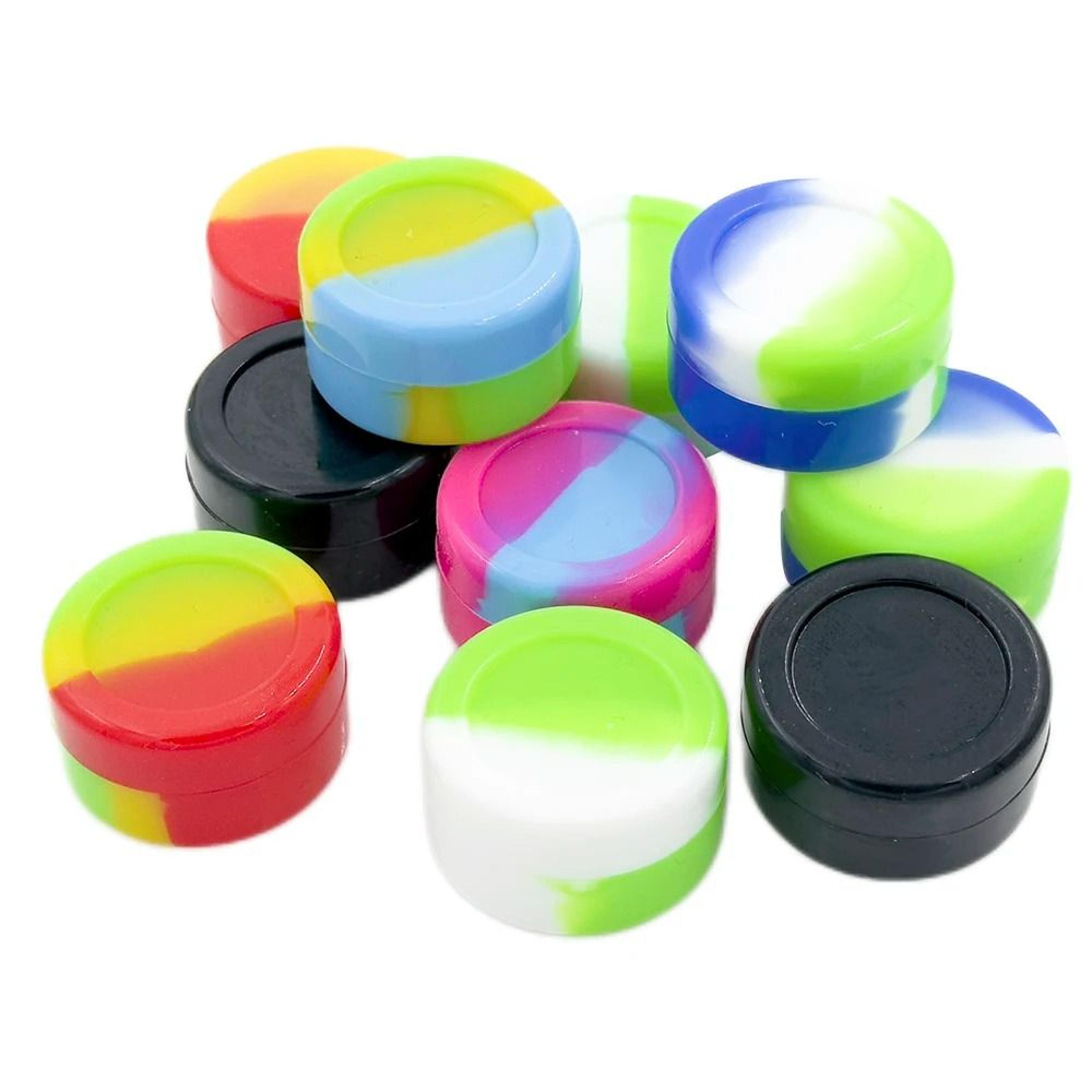 10 Piece Mini Silicone Storage Container Set Reusable Non Stick Airtight Travel Jars 4
