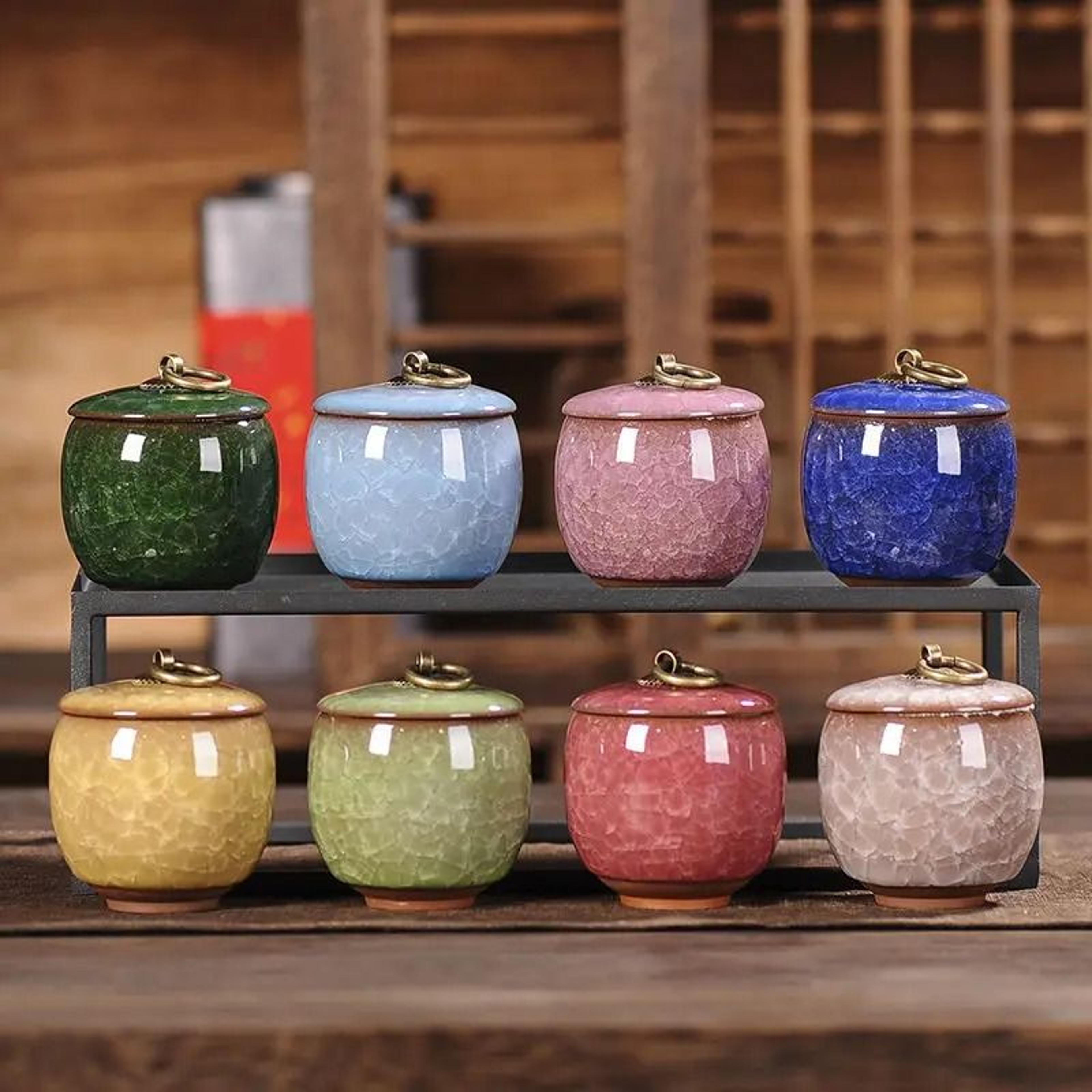 Portable Airtight Tea Coffee Sugar Storage Jar With Lid Kitchen Storage Container 0