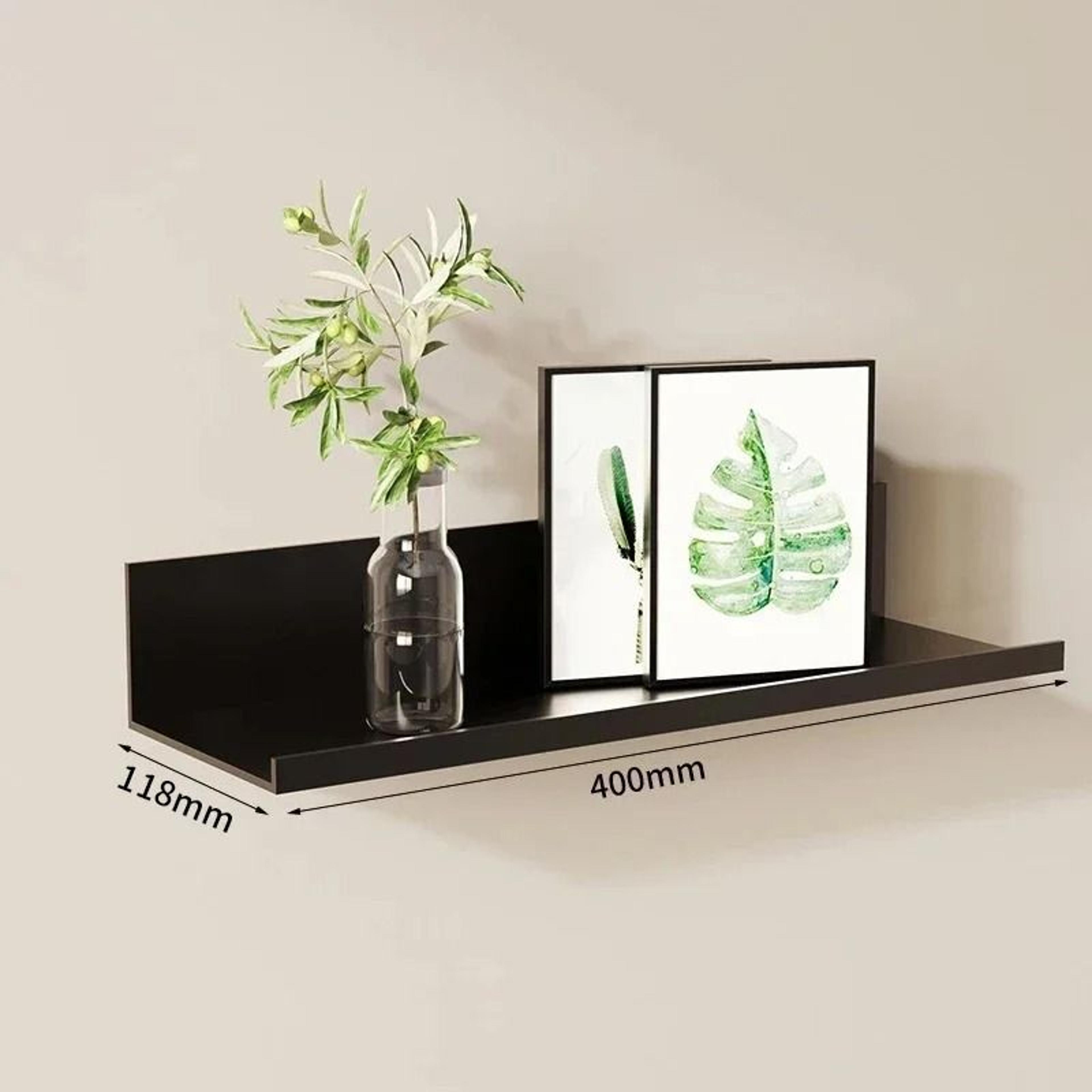 Aluminum Floating Wall Shelf No Drill Bathroom And Kitchen Storage Rack 8