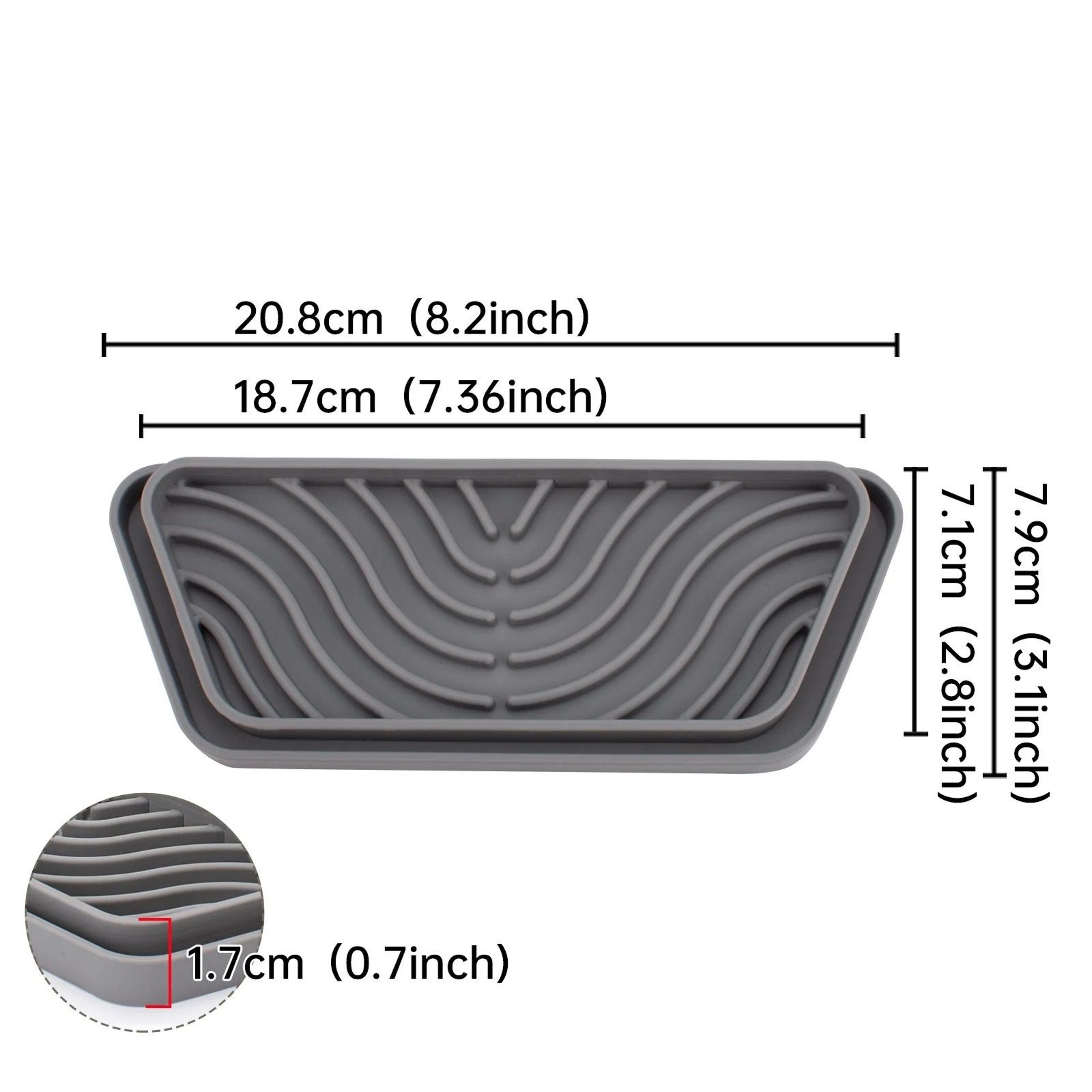 Silicone Water Dispenser Drain Tray Splash Guard Drip Mat For Countertops 9