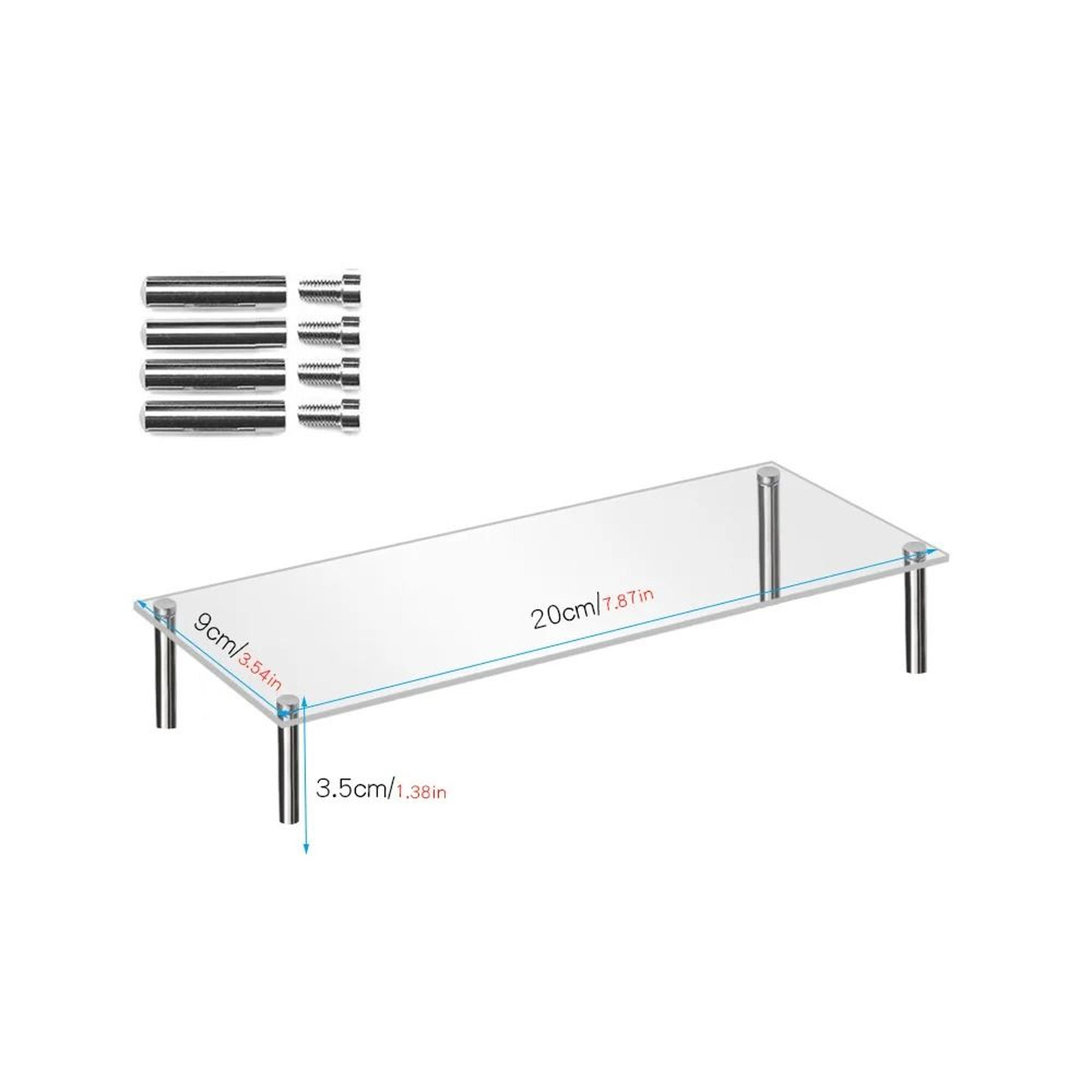 Stainless Steel Acrylic Display Stand Clear Countertop Display Riser Organizer 7