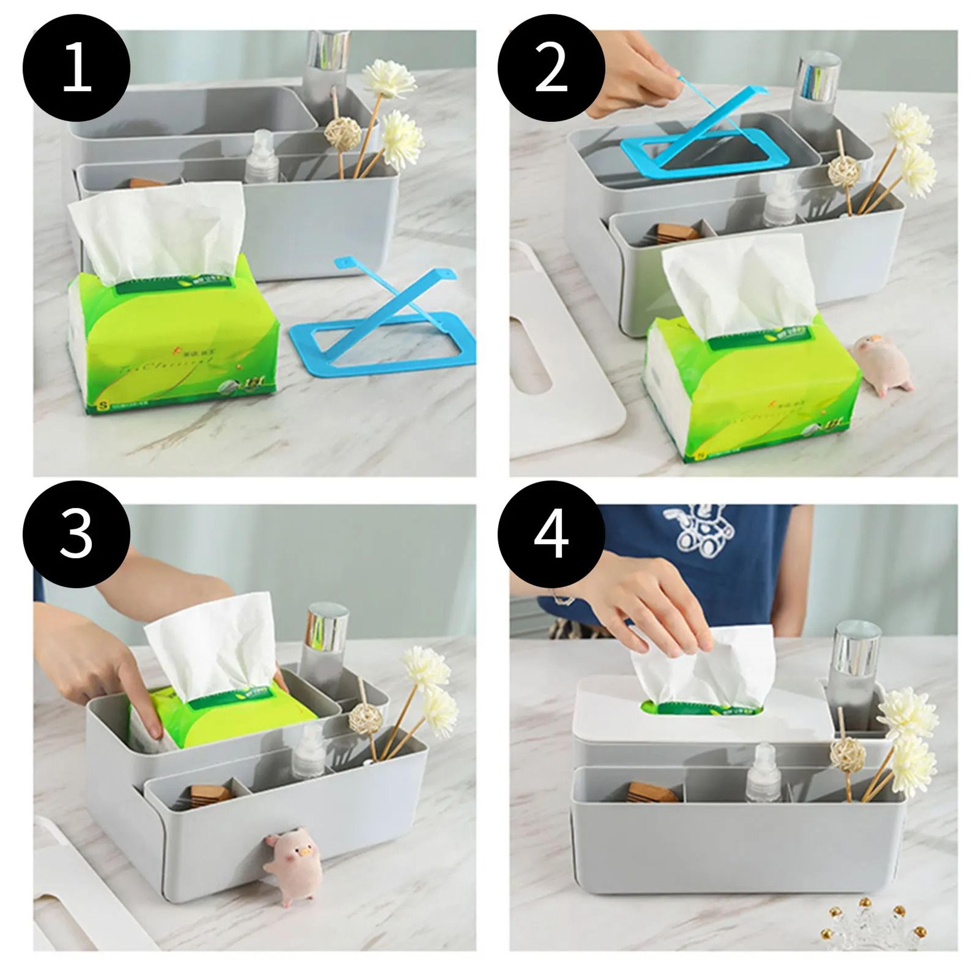 2 Piece Tissue Box Spring Holder Automatic Tissue Support Bracket 4