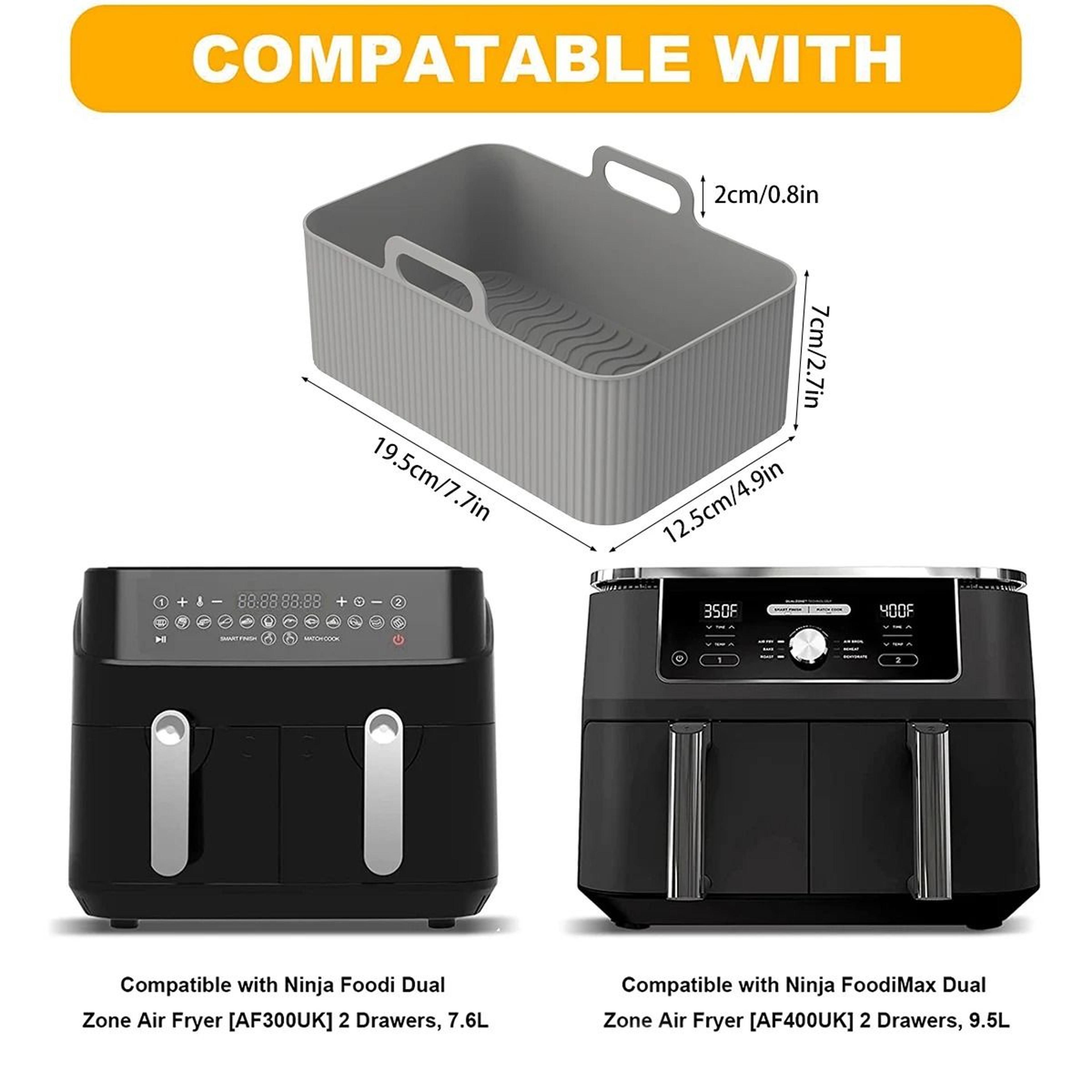 2 Piece Silicone Air Fryer Liner Basket Set 1