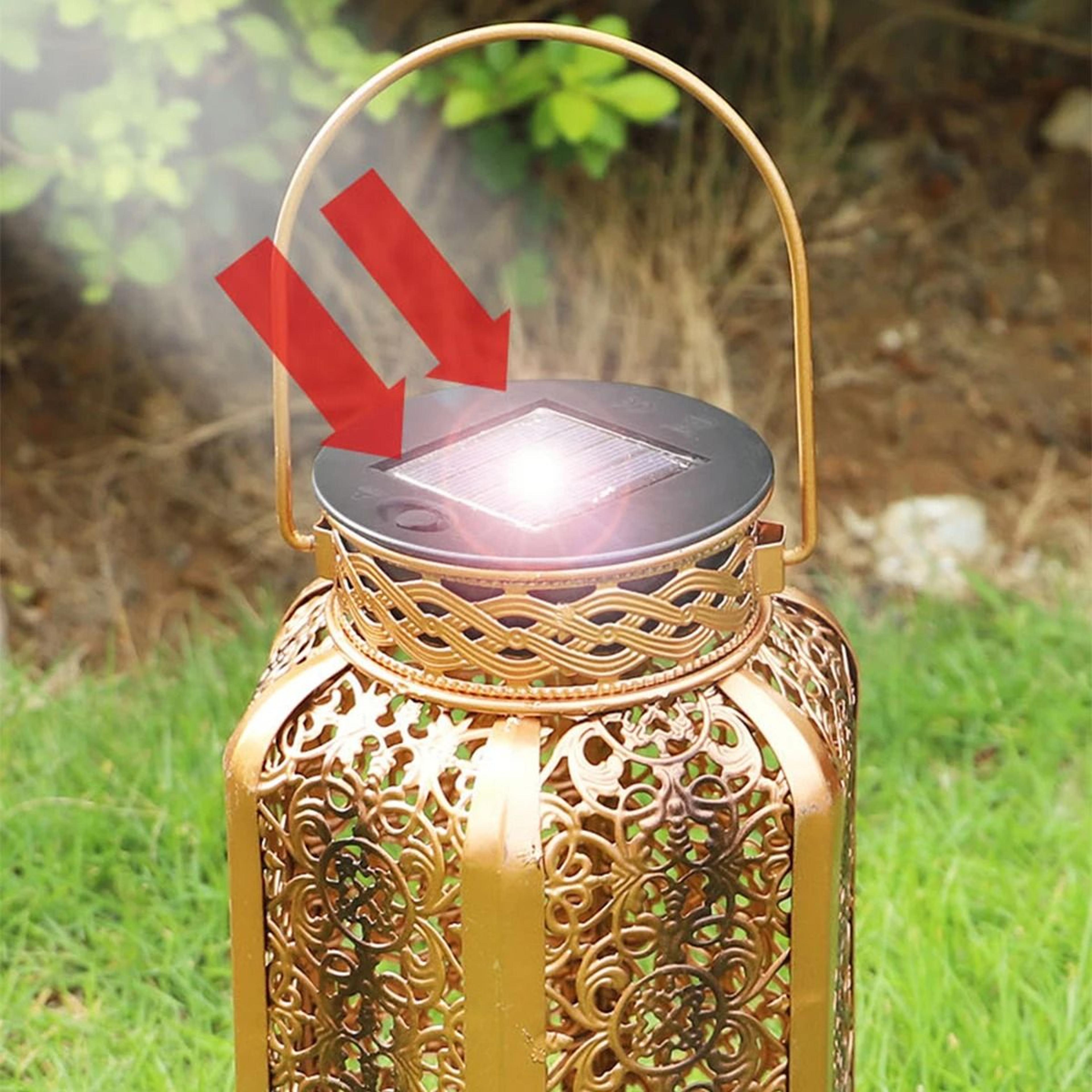 Retro Solar Hanging Lantern For Outdoor Decor 2