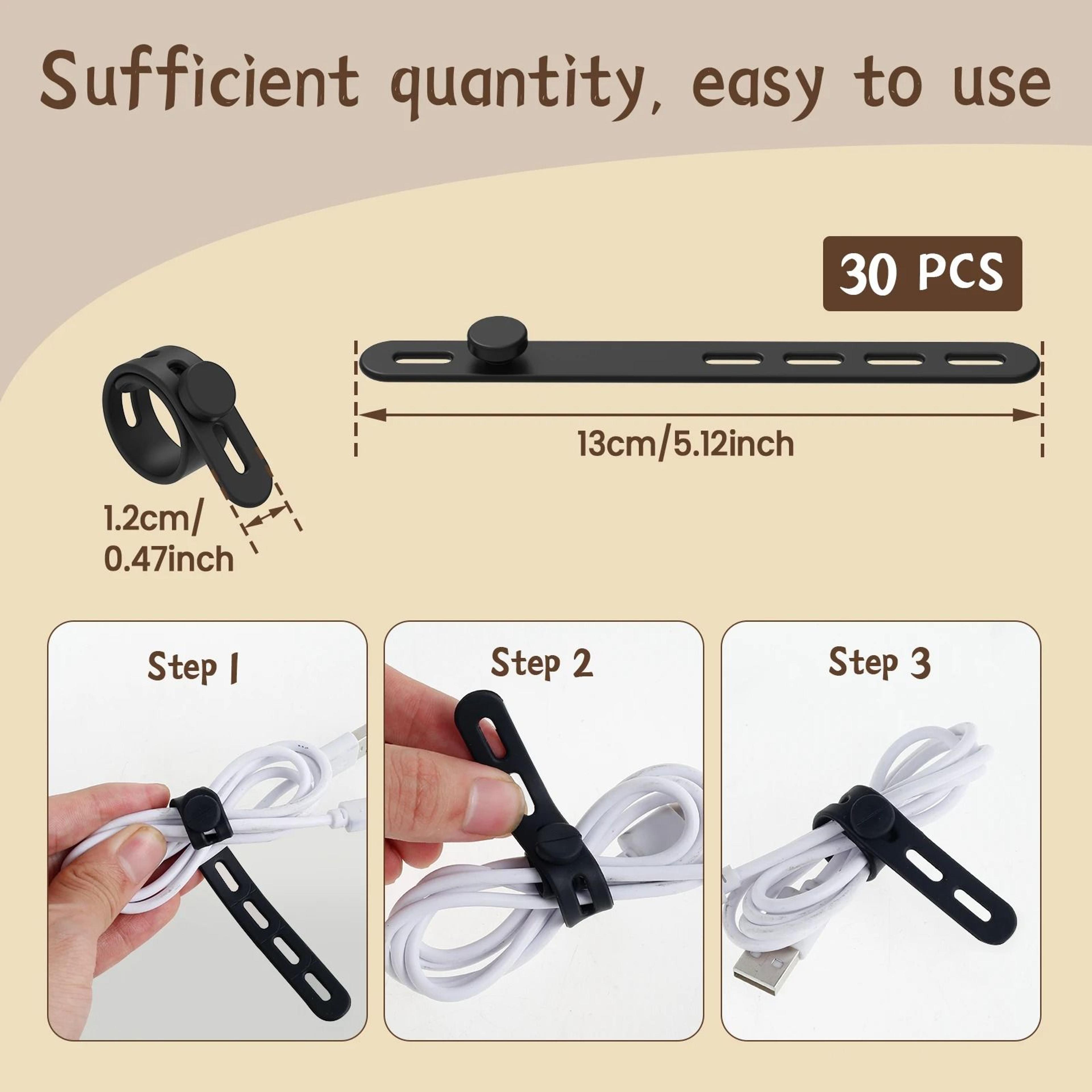 30 Piece Reusable Silicone Cable Tie Set 5
