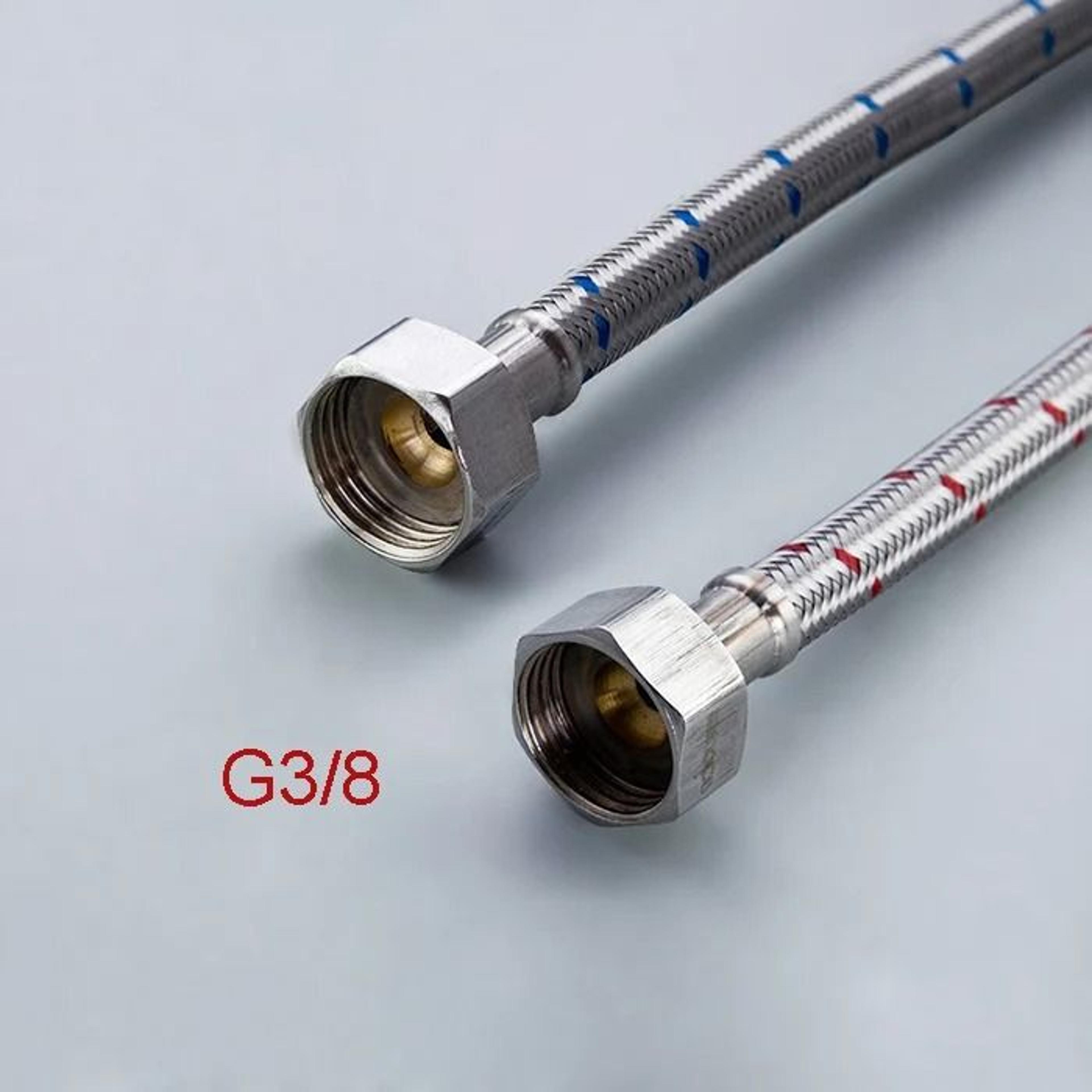Stainless Steel Flexible Faucet Supply Hose Pair 6