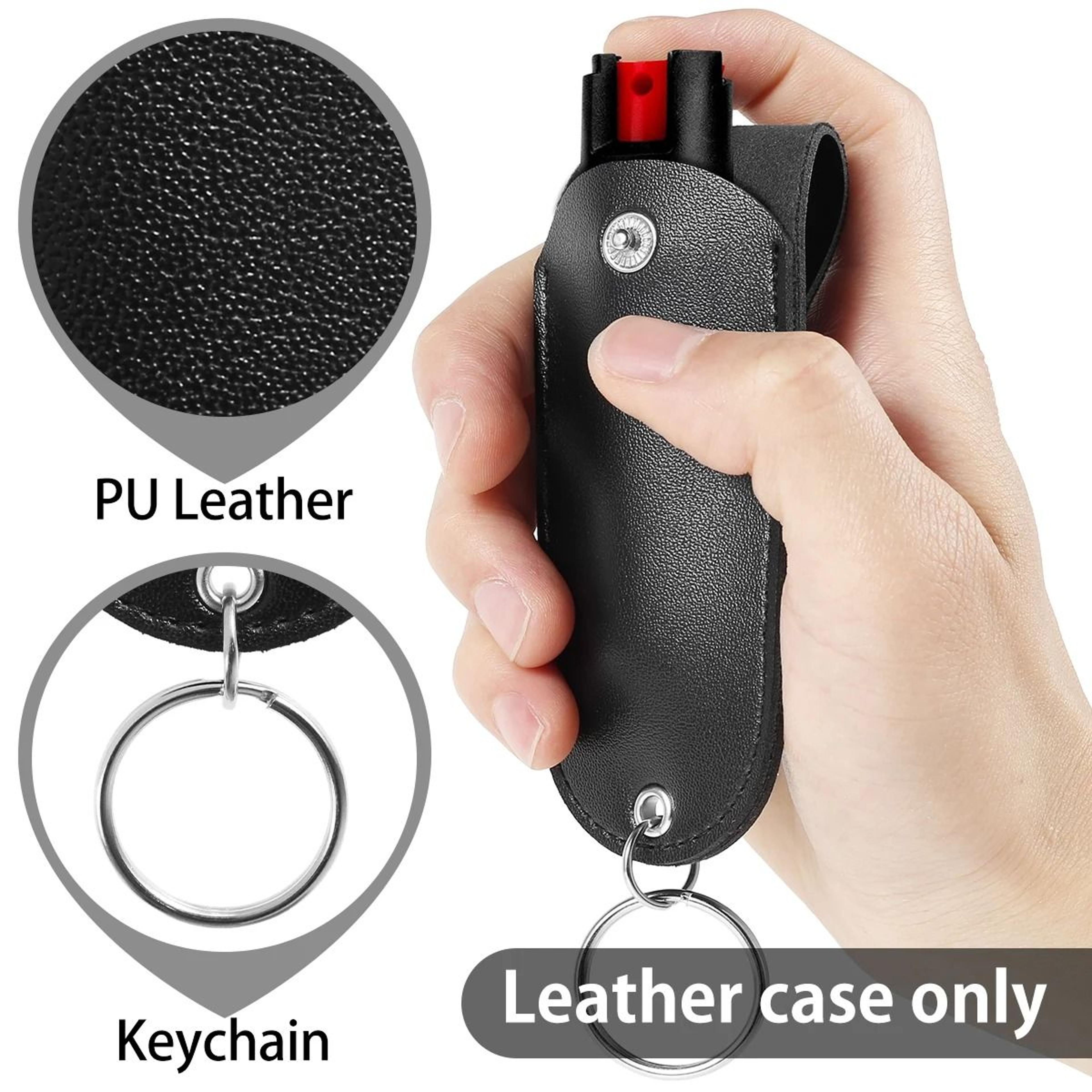PU Leather Pepper Spray Pouch Keychain Holder 3