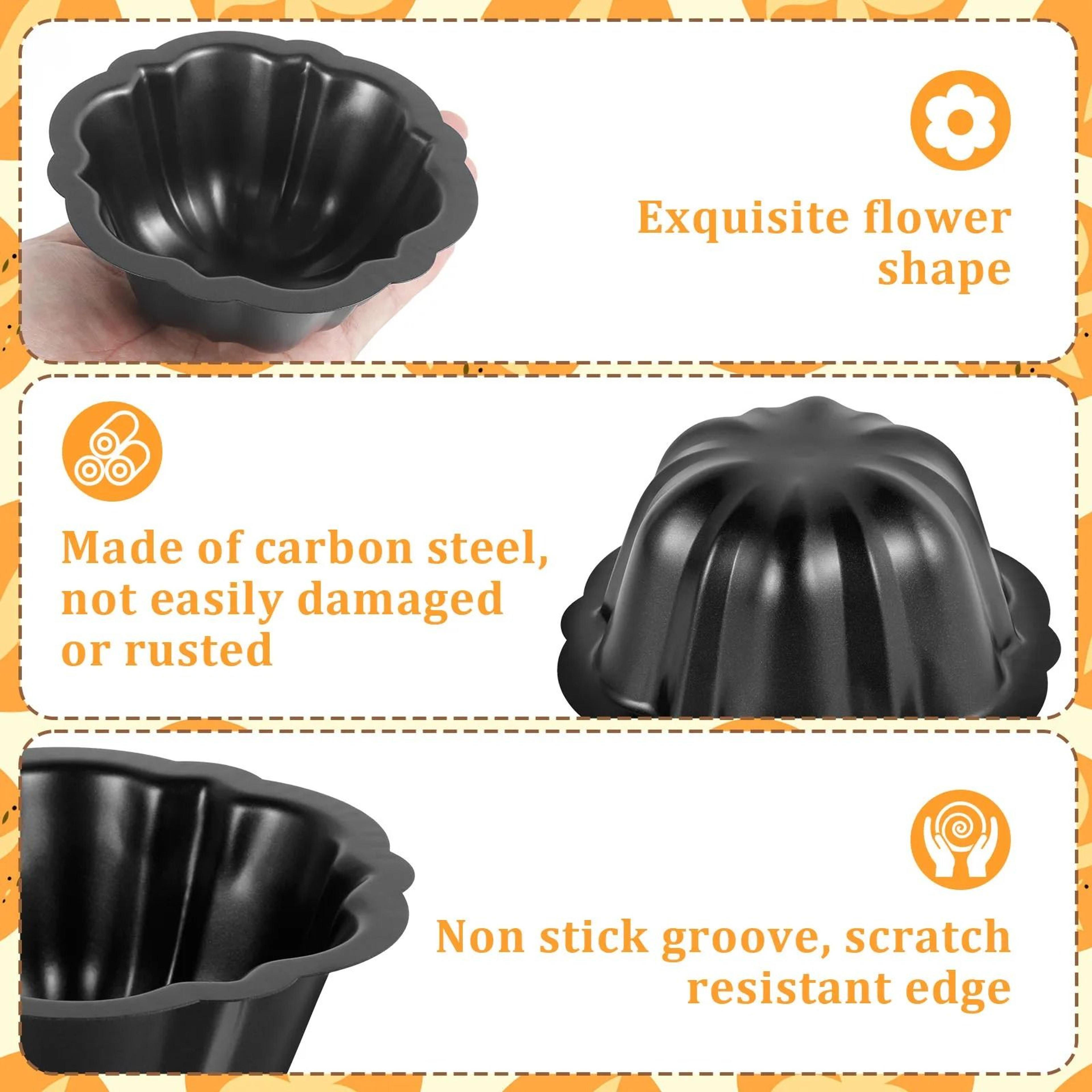 10 Piece Flower Shape Nonstick Cake Pan Set 4