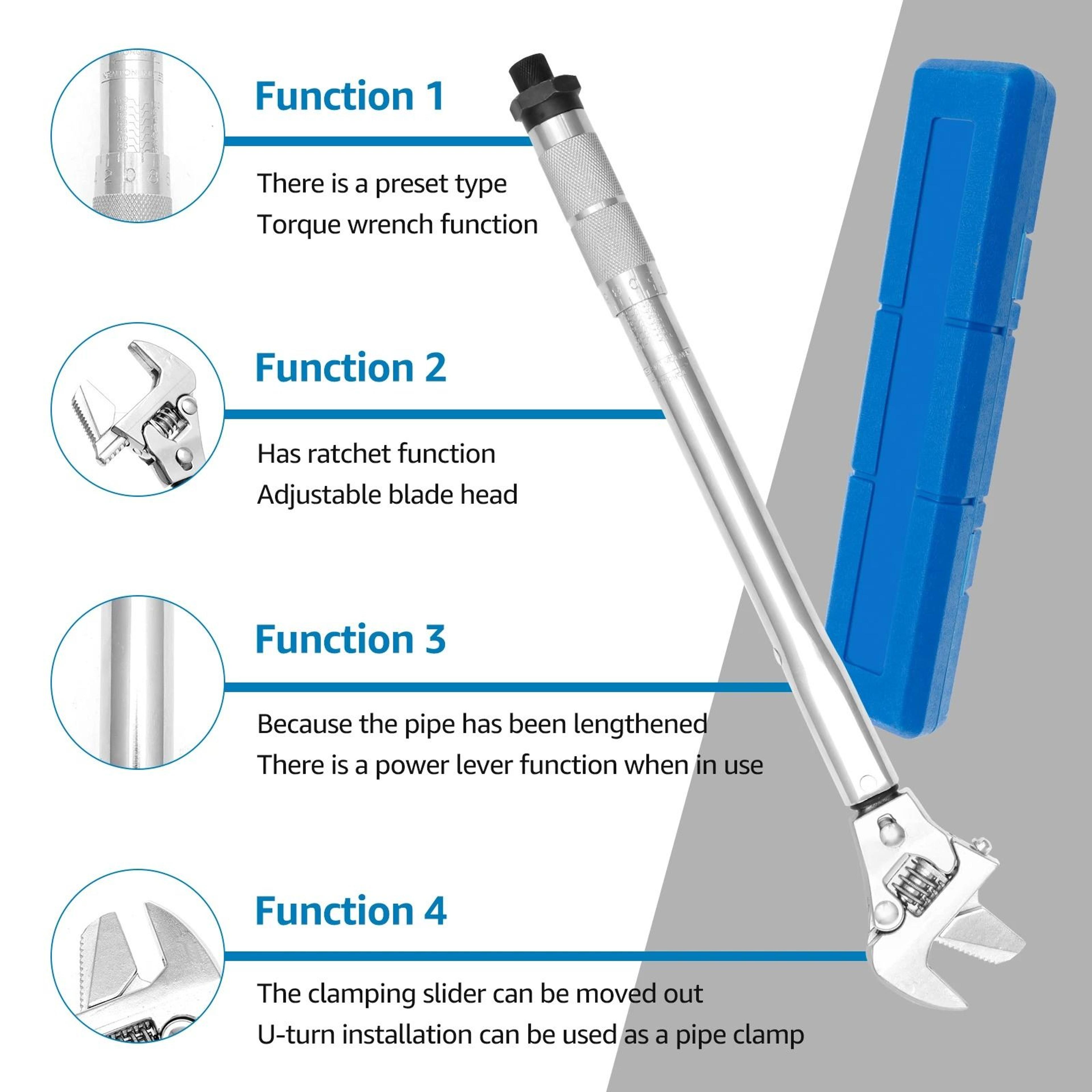 Adjustable Open End Torque Wrench 19 To 110 Nm 2