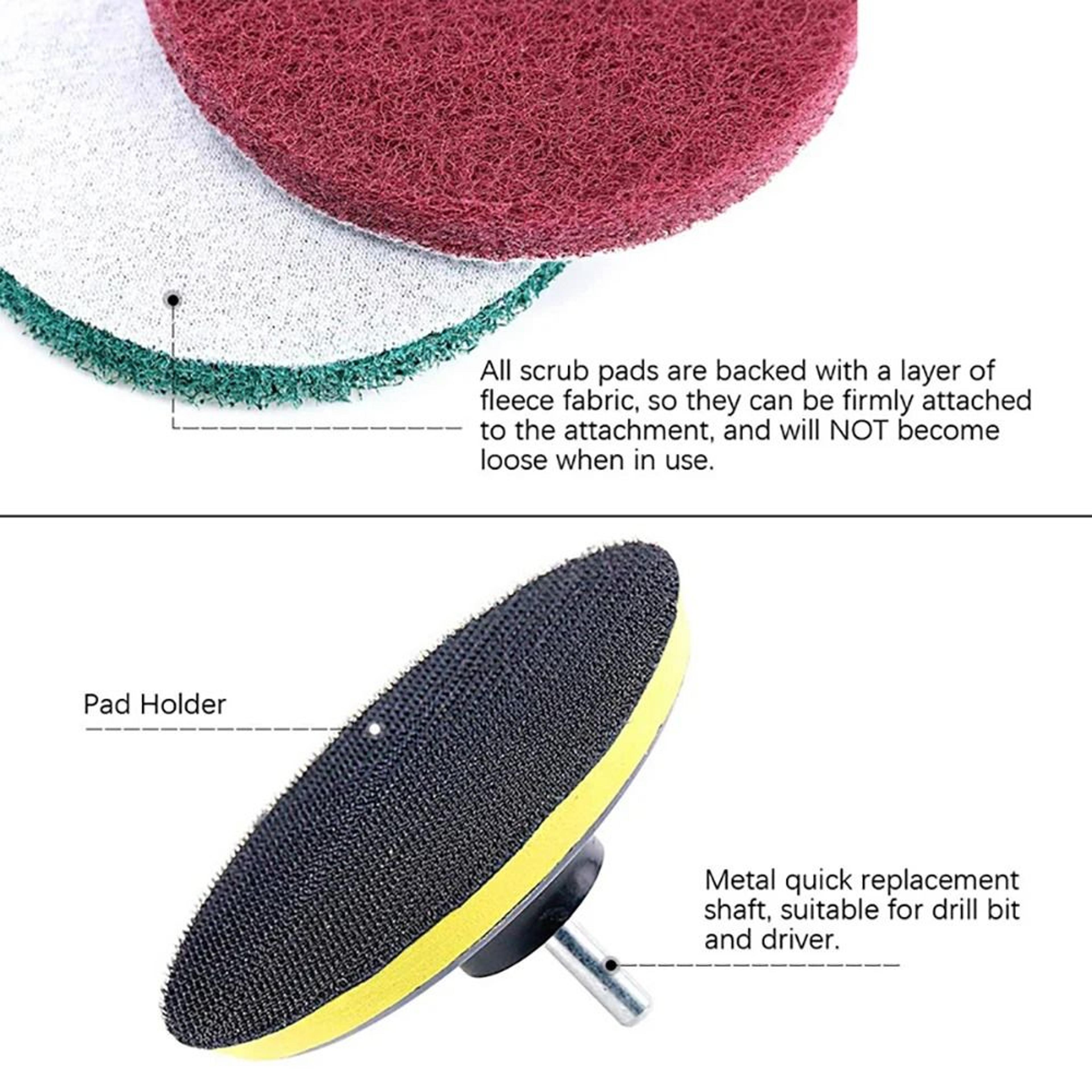 8 Piece 4 In Drill Brush Scrub Pad Cleaning Set 4
