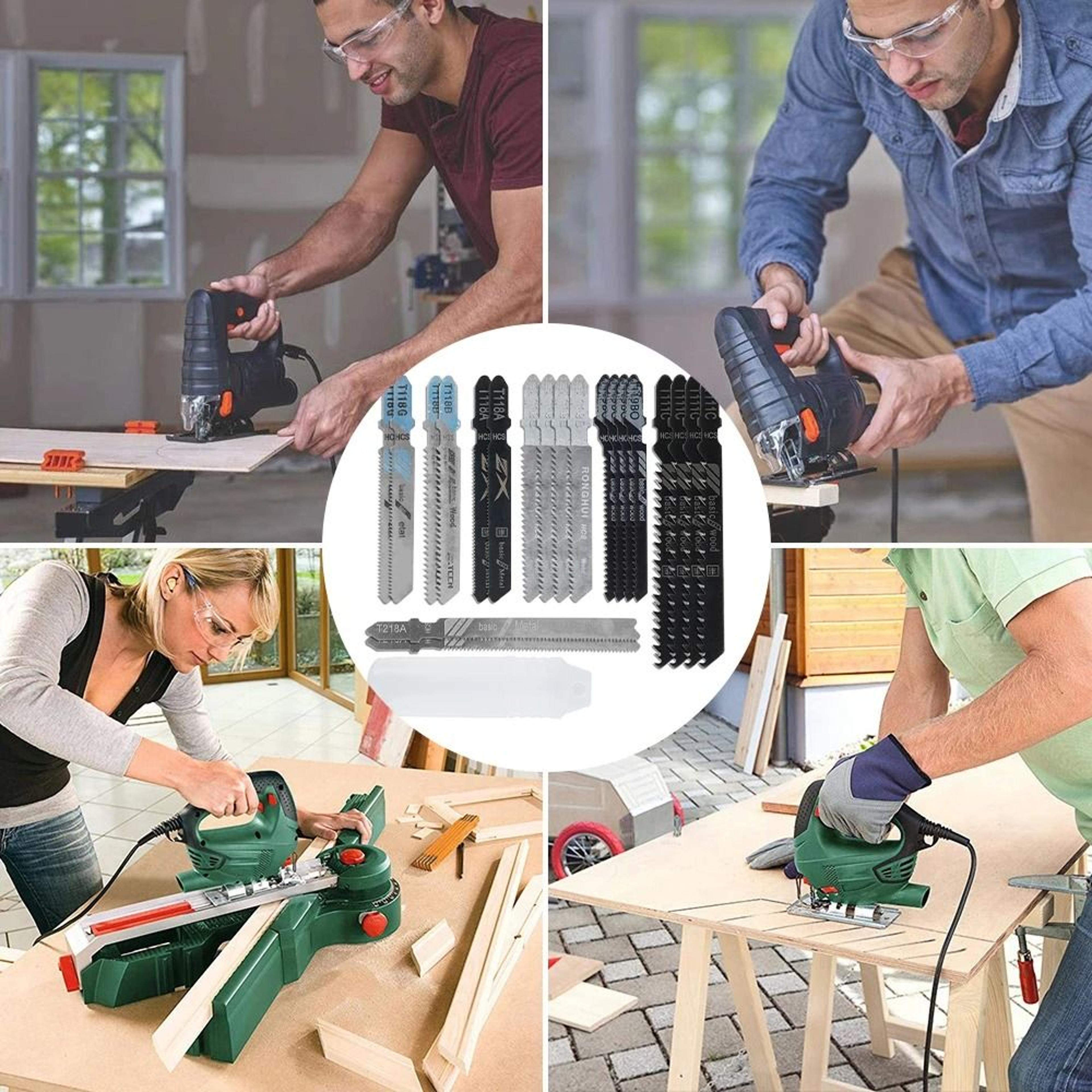 20 Piece Assorted Jig Saw Cutting Blade Kit 4