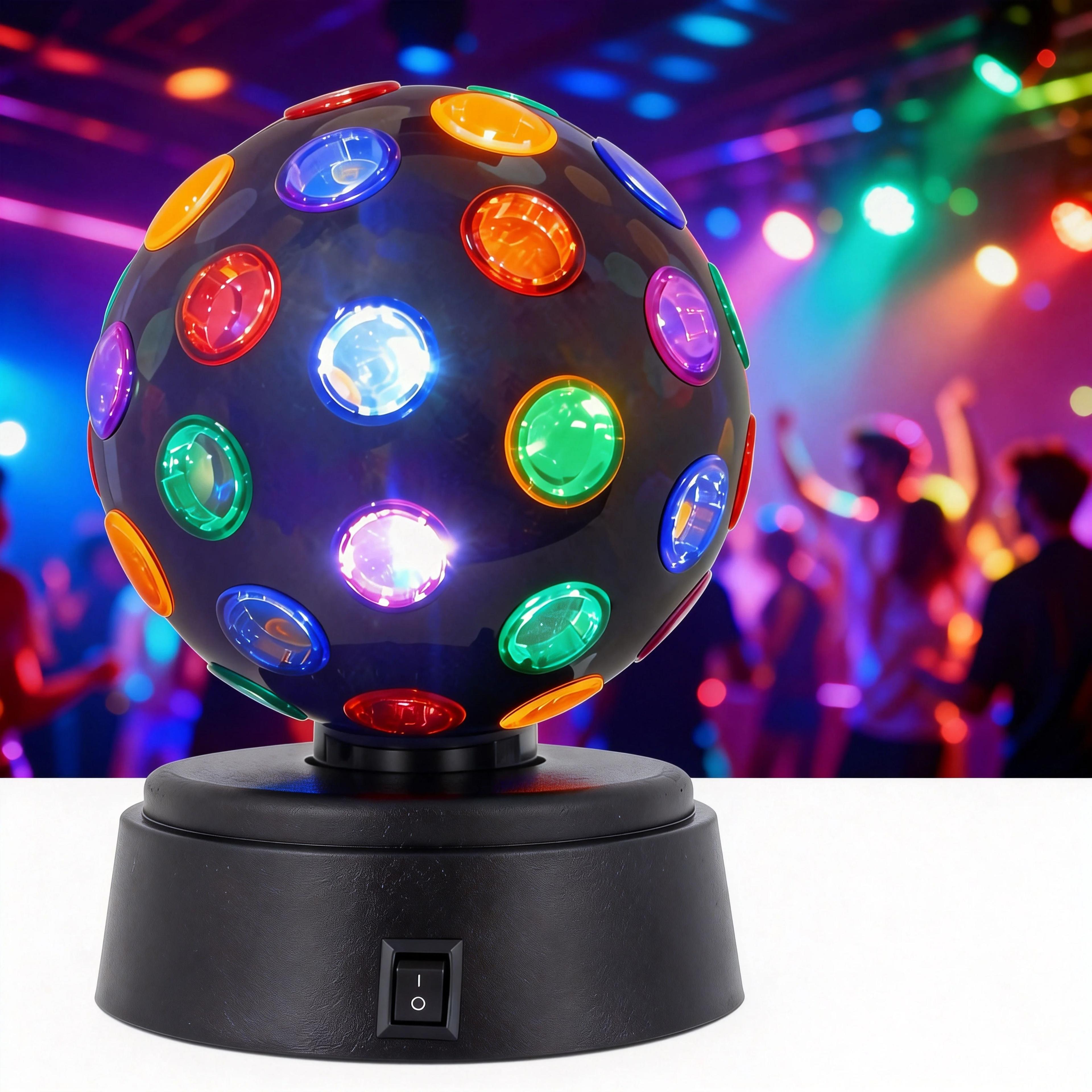 Battery Powered RGB Mini Disco Ball Light 0