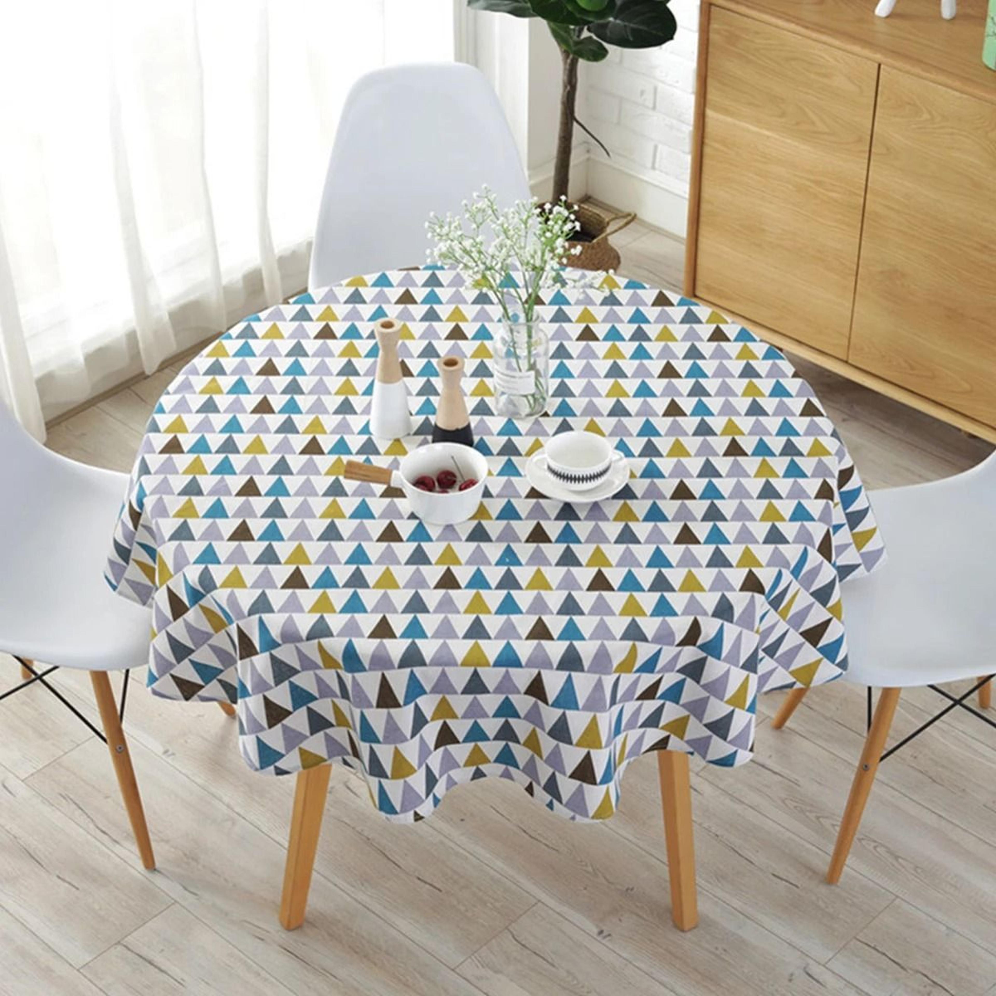 Washable Round Tablecloth For Dining Tables 3