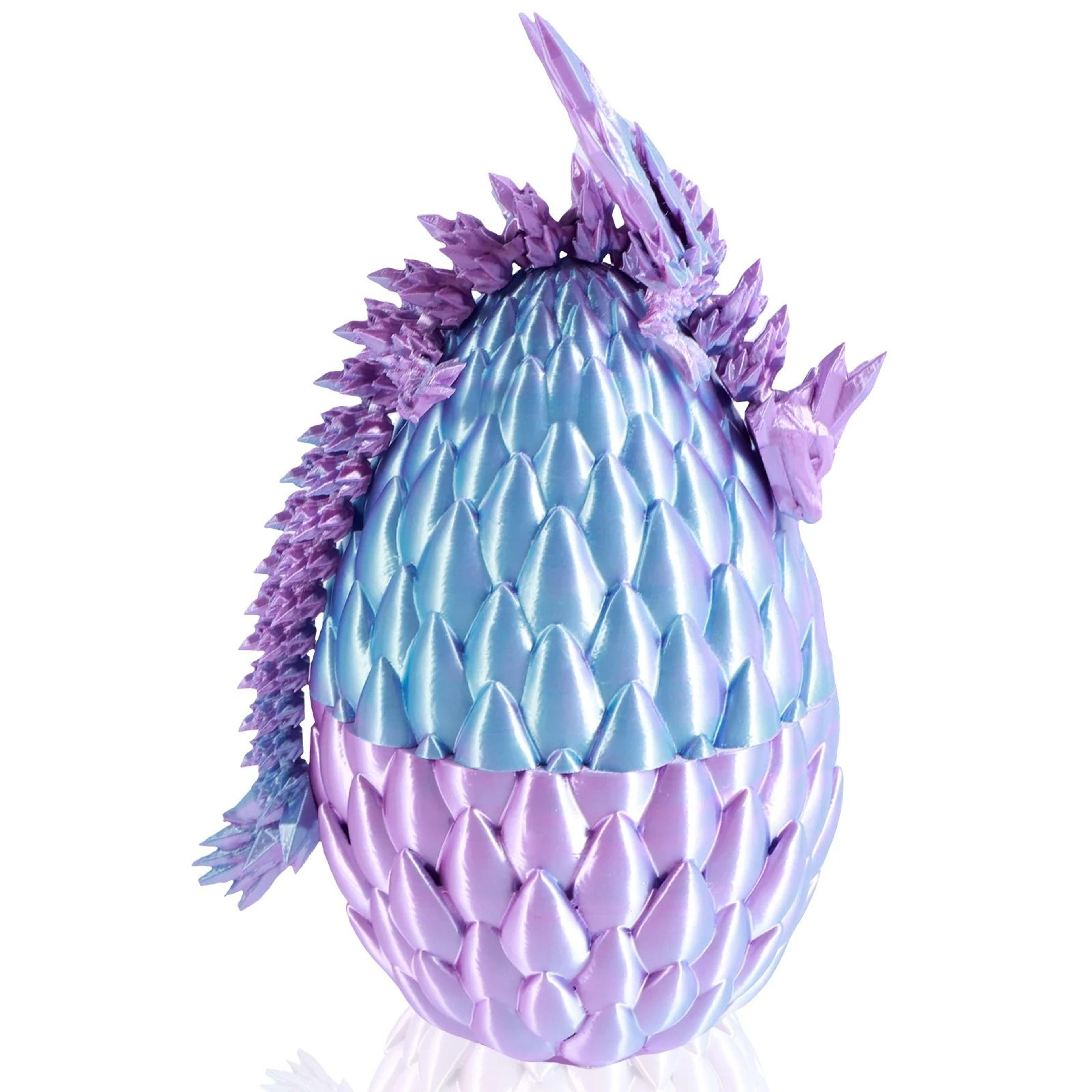 3D Printed Articulated Dragon Toy With Egg 7