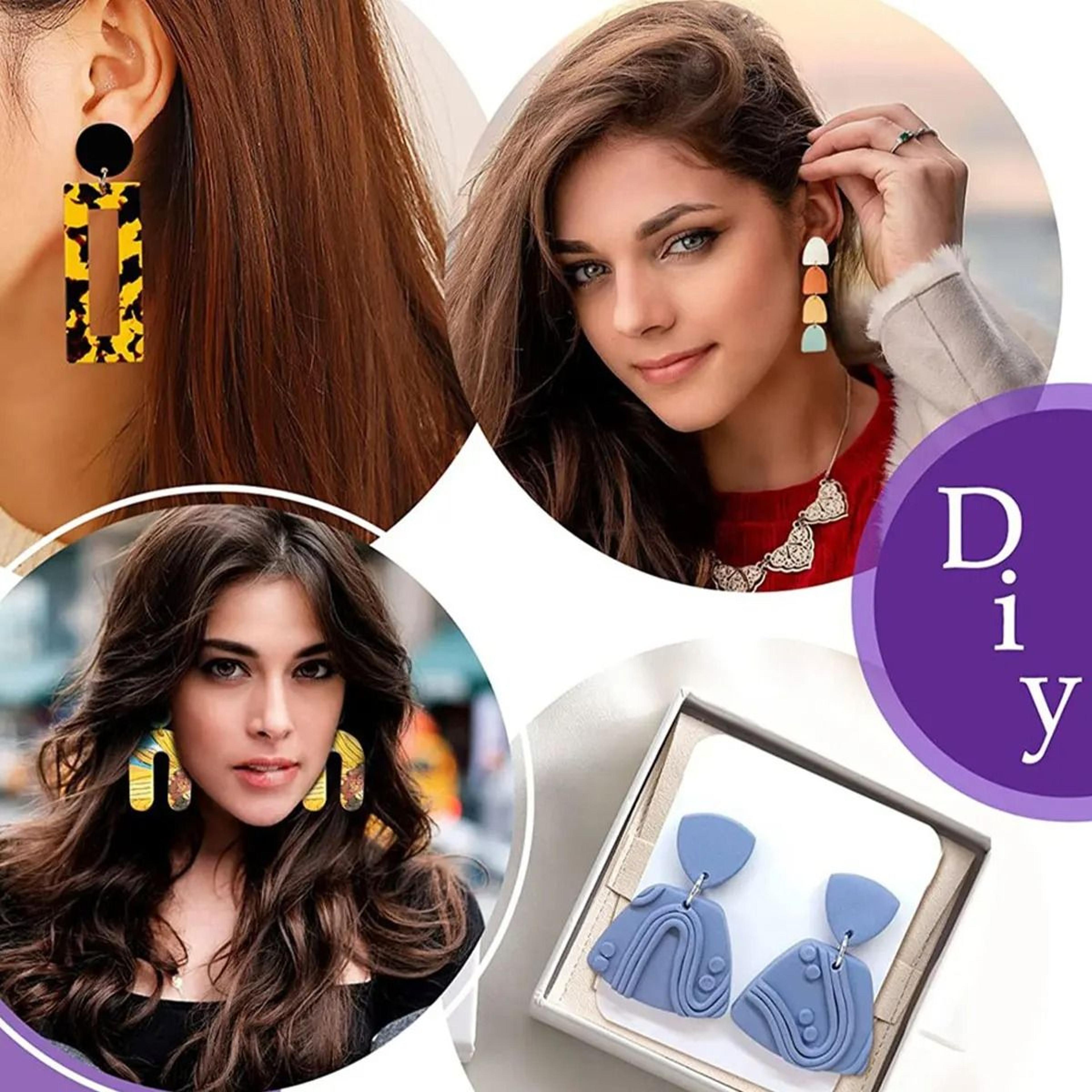 DIY Polymer Clay Earring Cutter Set Geometric Flower Molds 5
