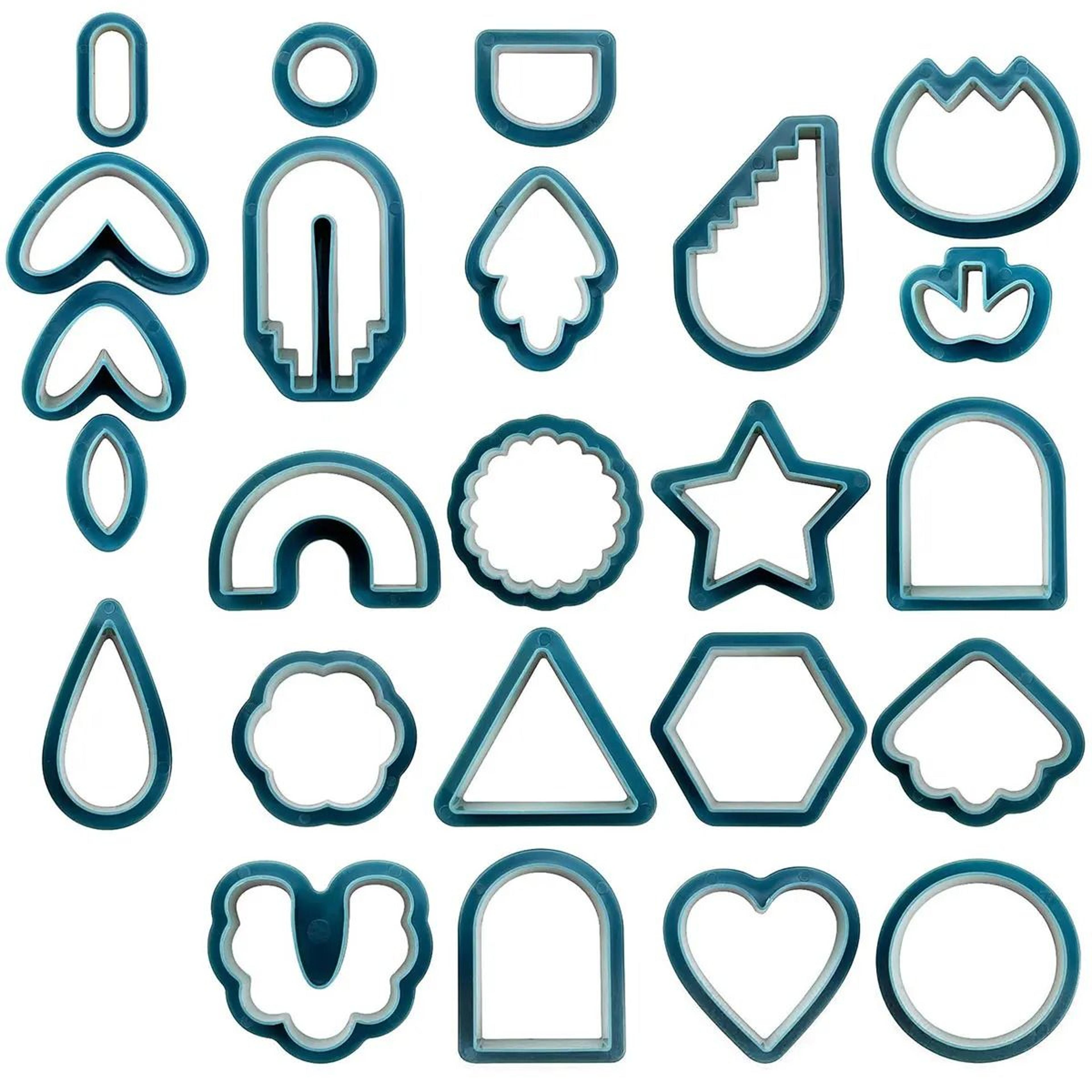 DIY Polymer Clay Earring Cutter Set Geometric Flower Molds 7