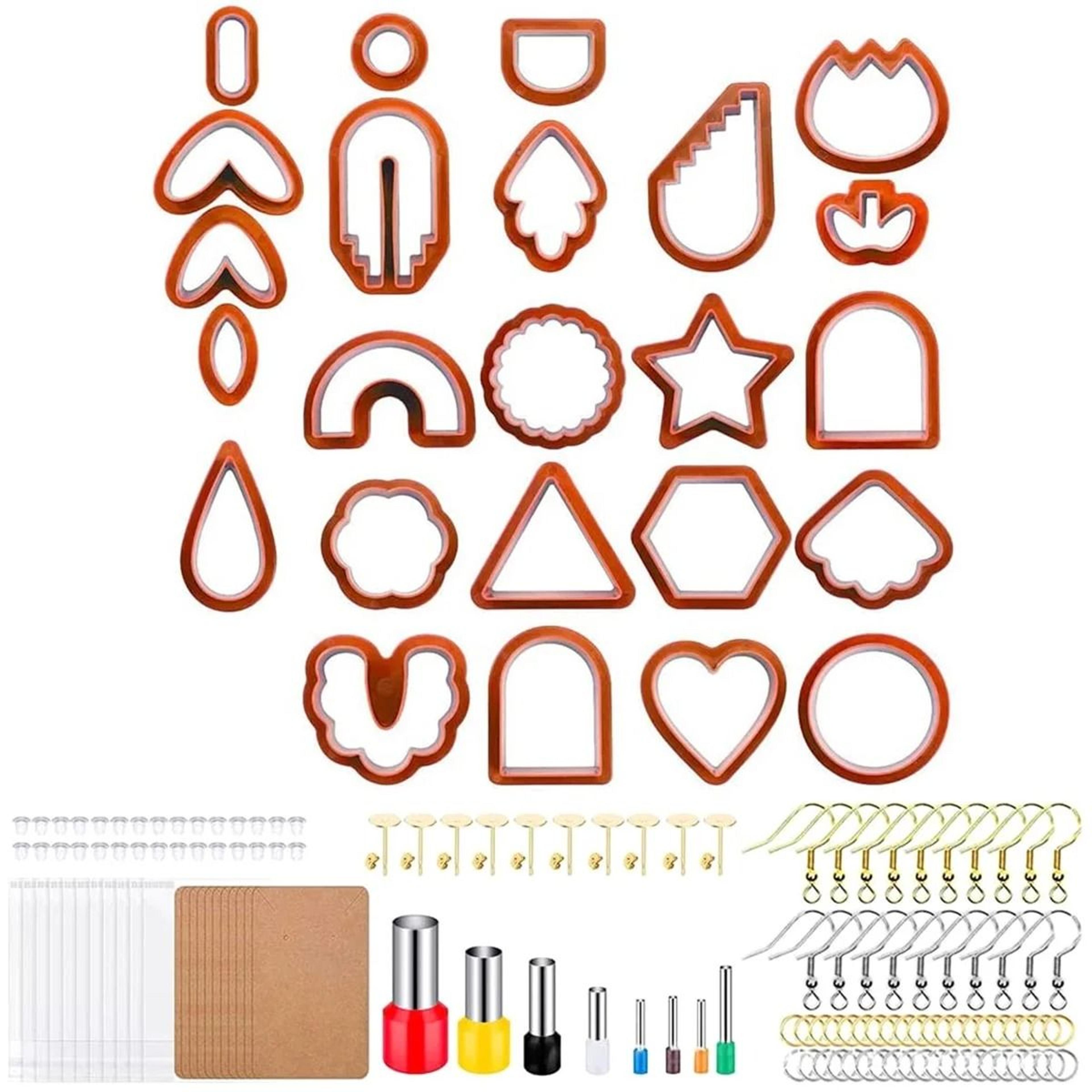 DIY Polymer Clay Earring Cutter Set Geometric Flower Molds 8