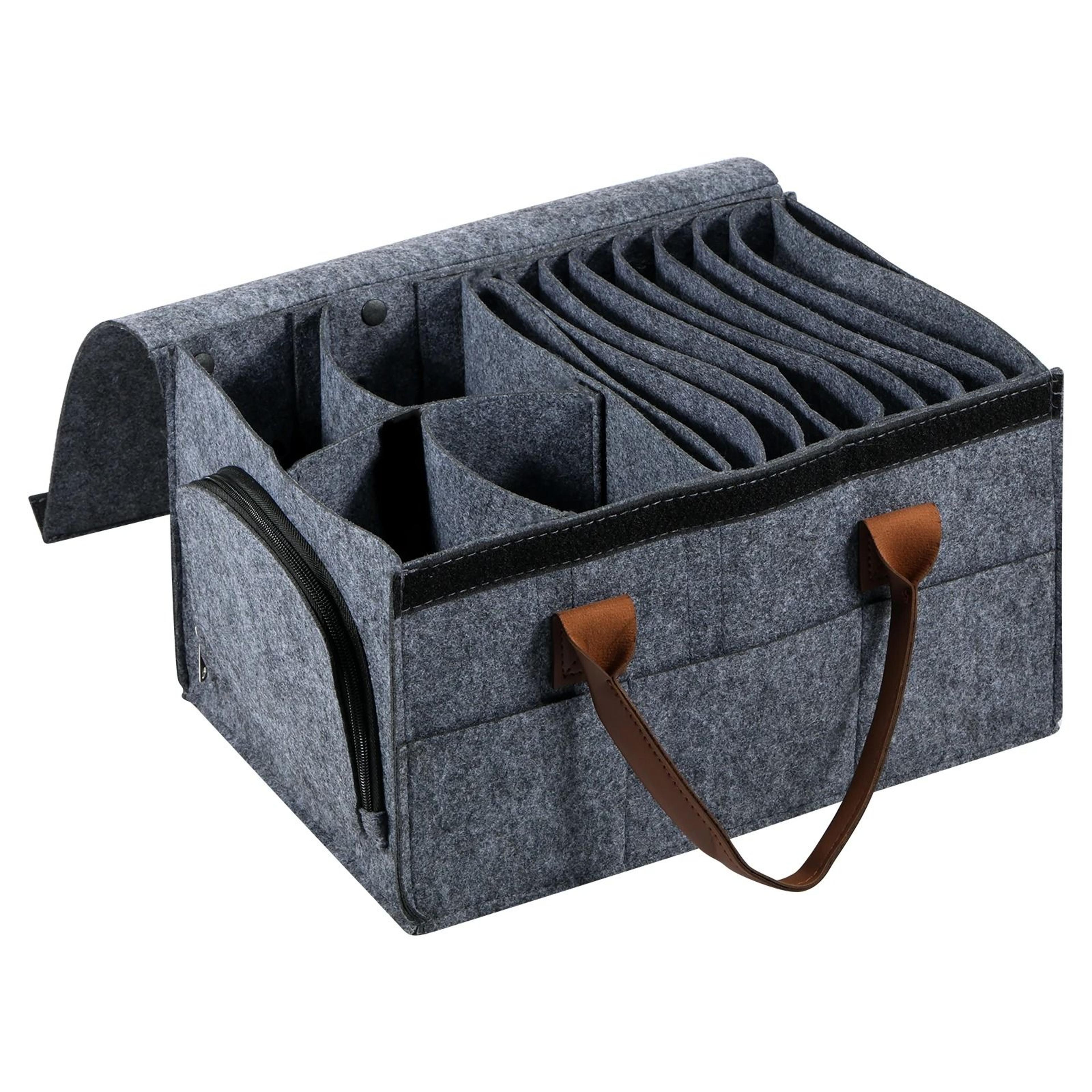 Felt Dish And Cup Storage Bag For RV Camping Tableware 6