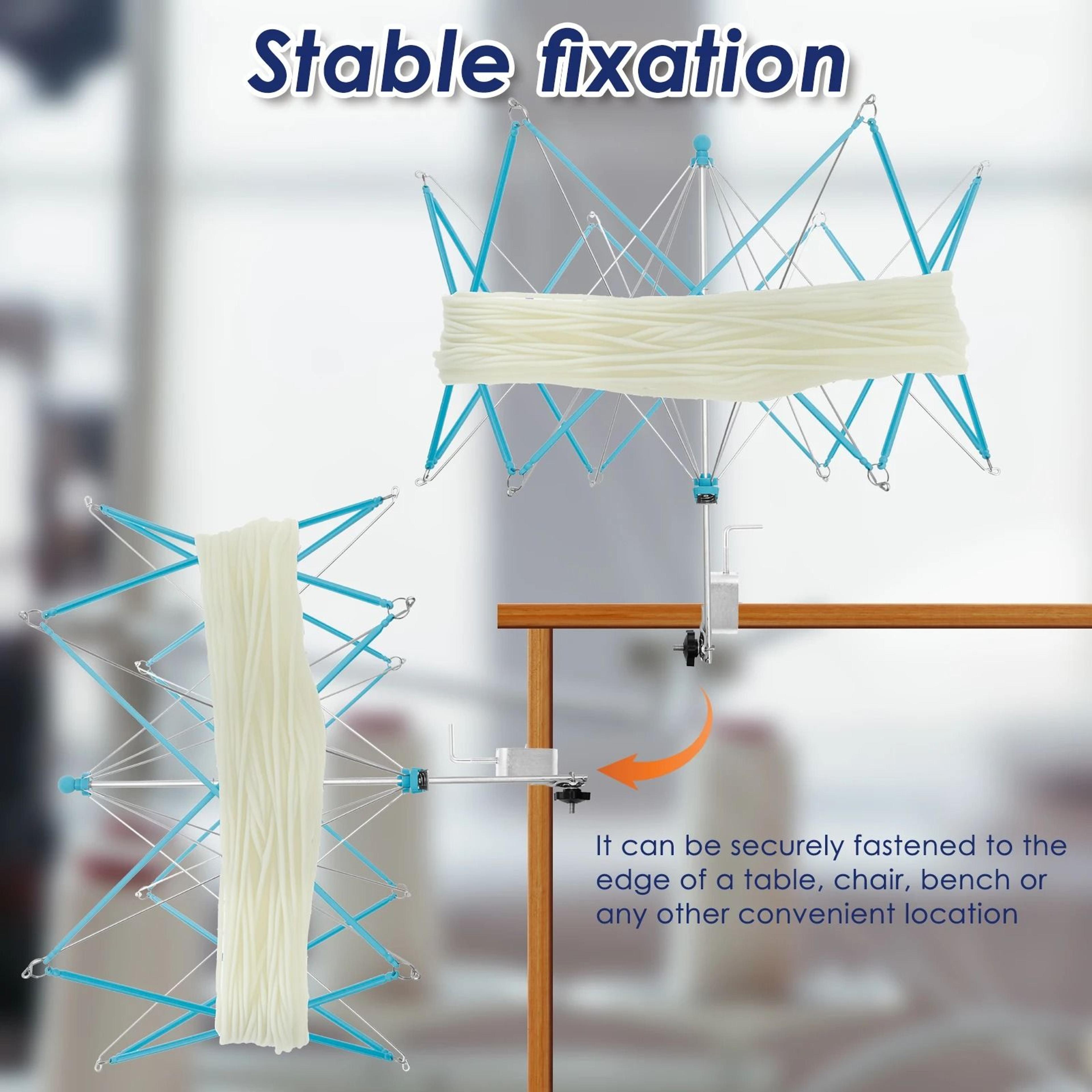 Portable Umbrella Yarn Swift Winder With Table Clamp 3