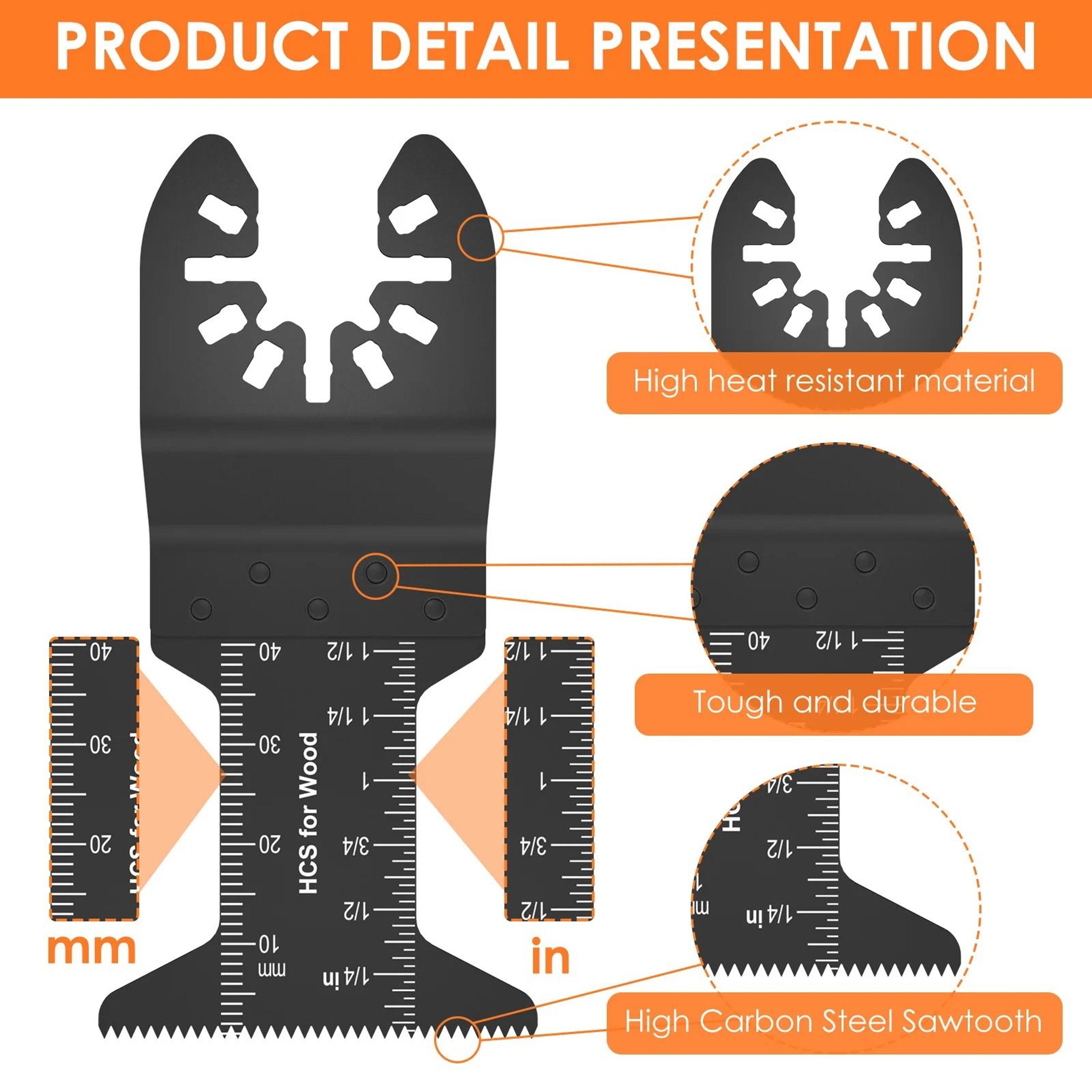 8 Piece Bi Metal Oscillating Saw Blade Set 3