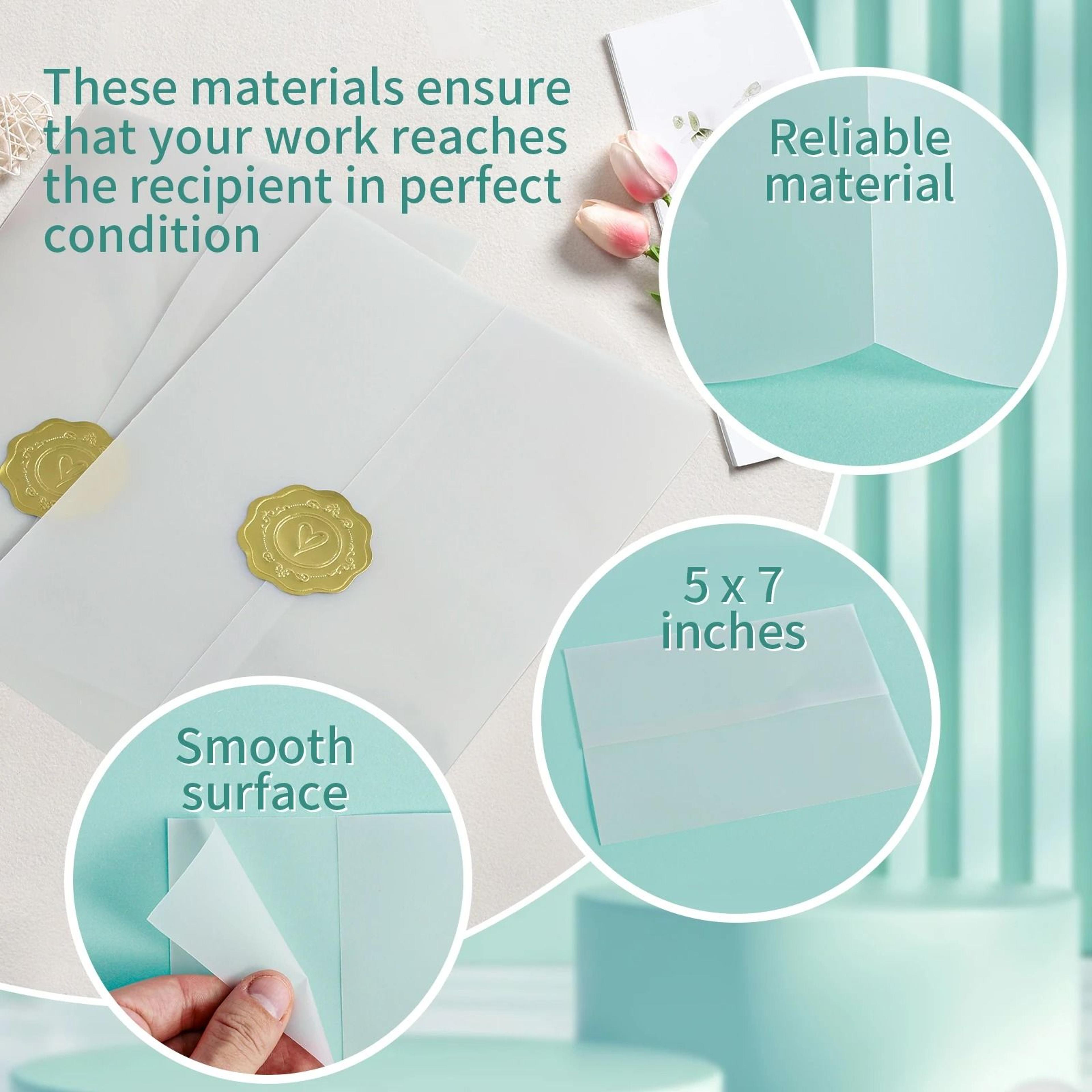 60 Pack Vellum Jackets For 5x7 Invitations 3