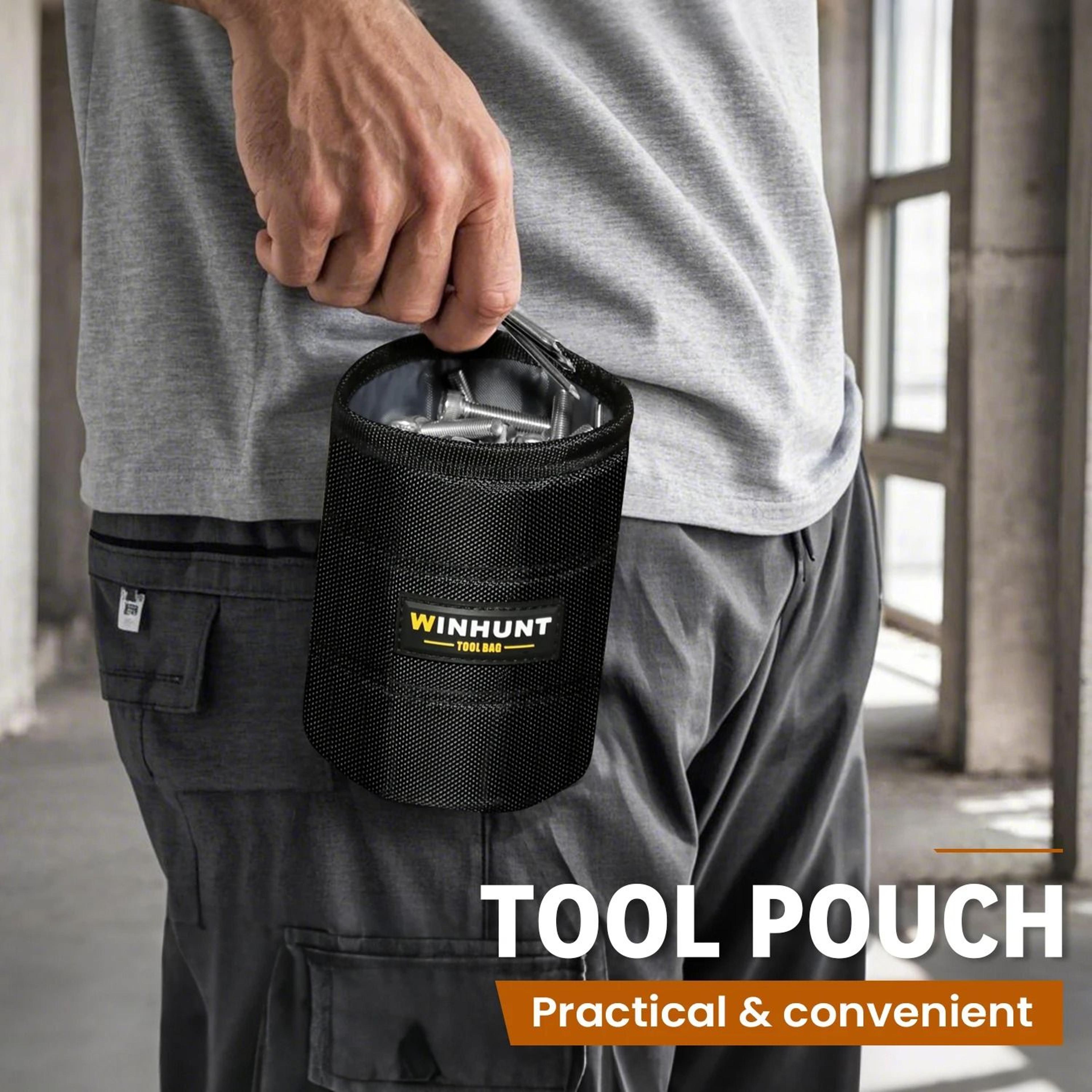 Durable Black Tool Belt Pouch Organizer 0