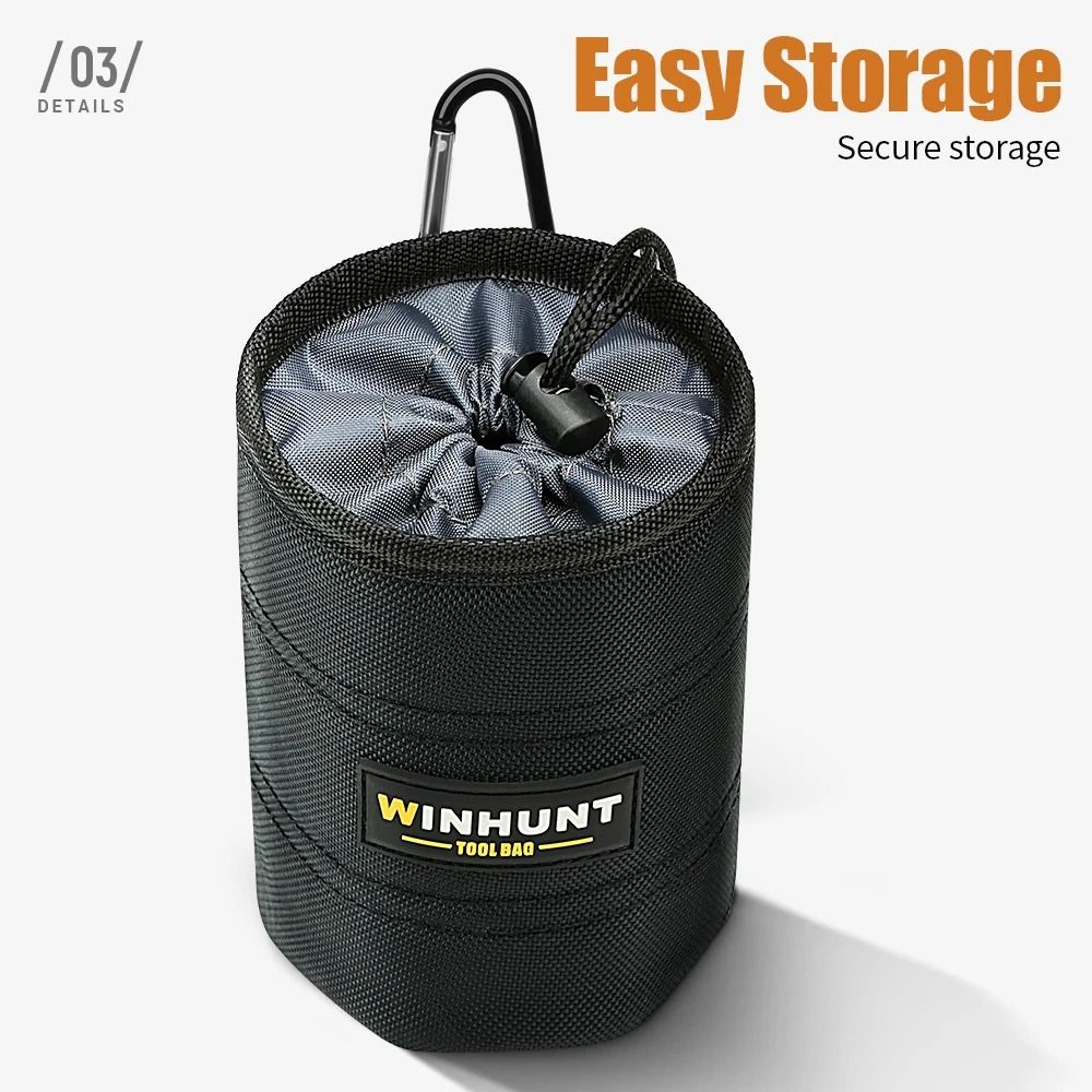 Durable Black Tool Belt Pouch Organizer 2