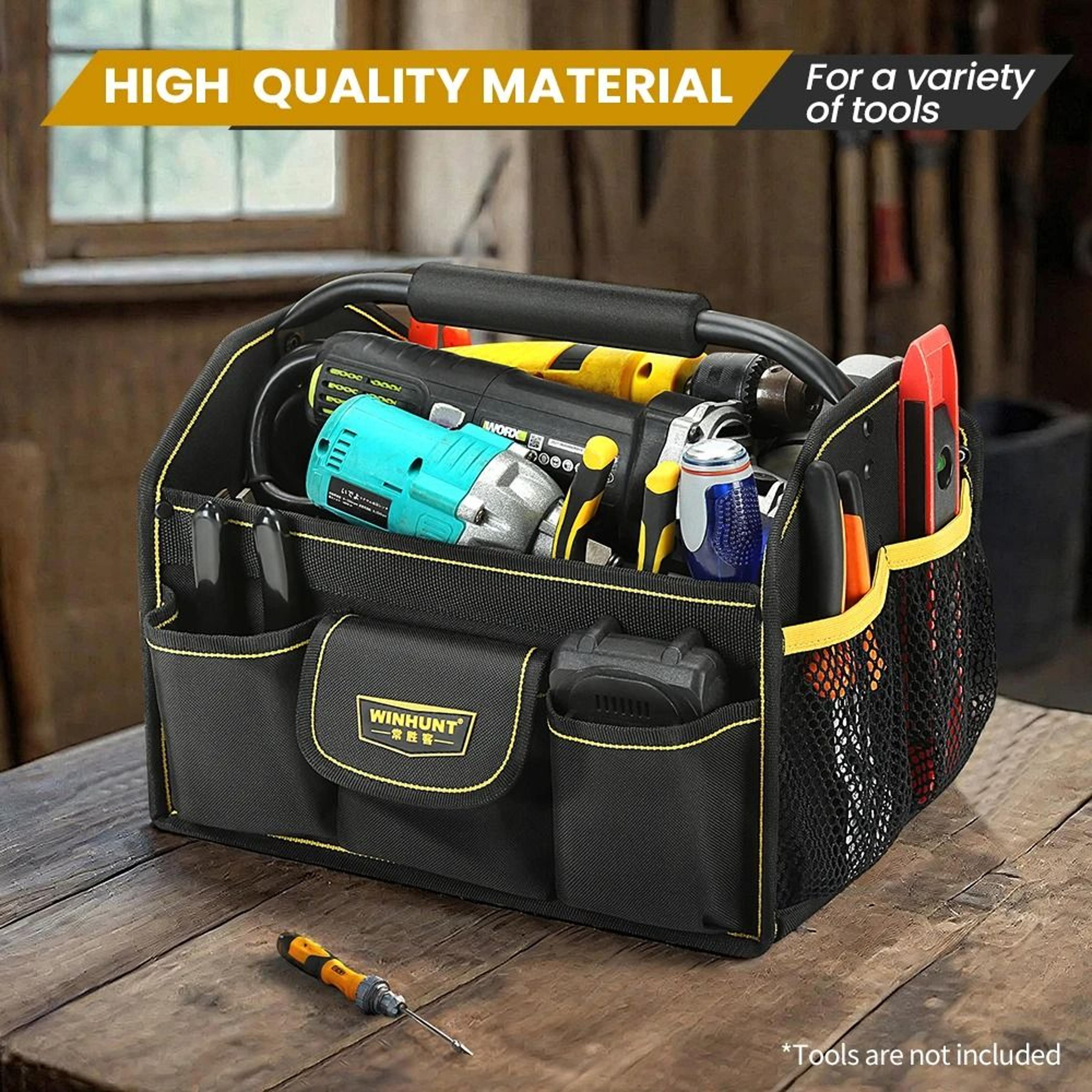10 Pocket Wide Mouth Tool Tote Bag 2