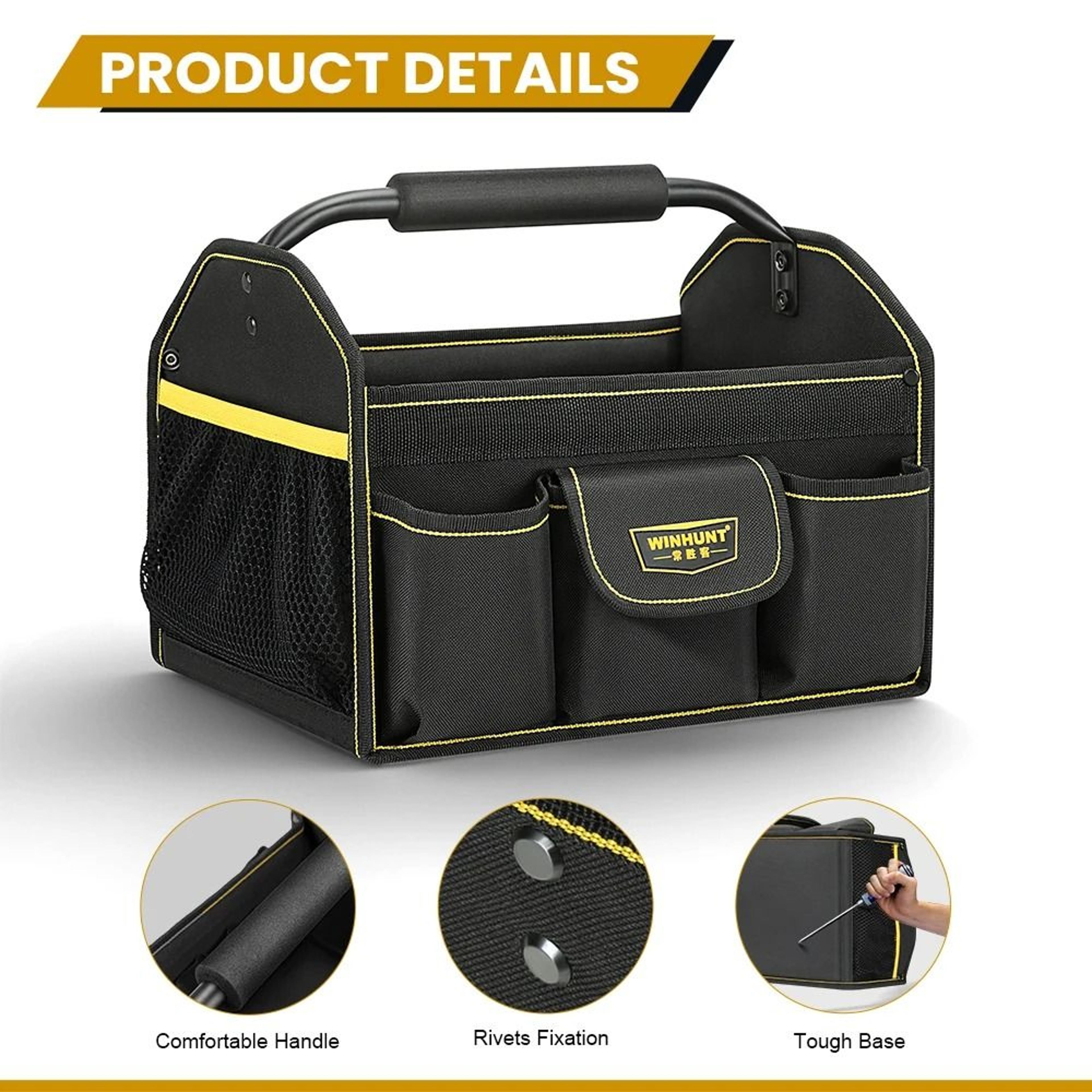 10 Pocket Wide Mouth Tool Tote Bag 3