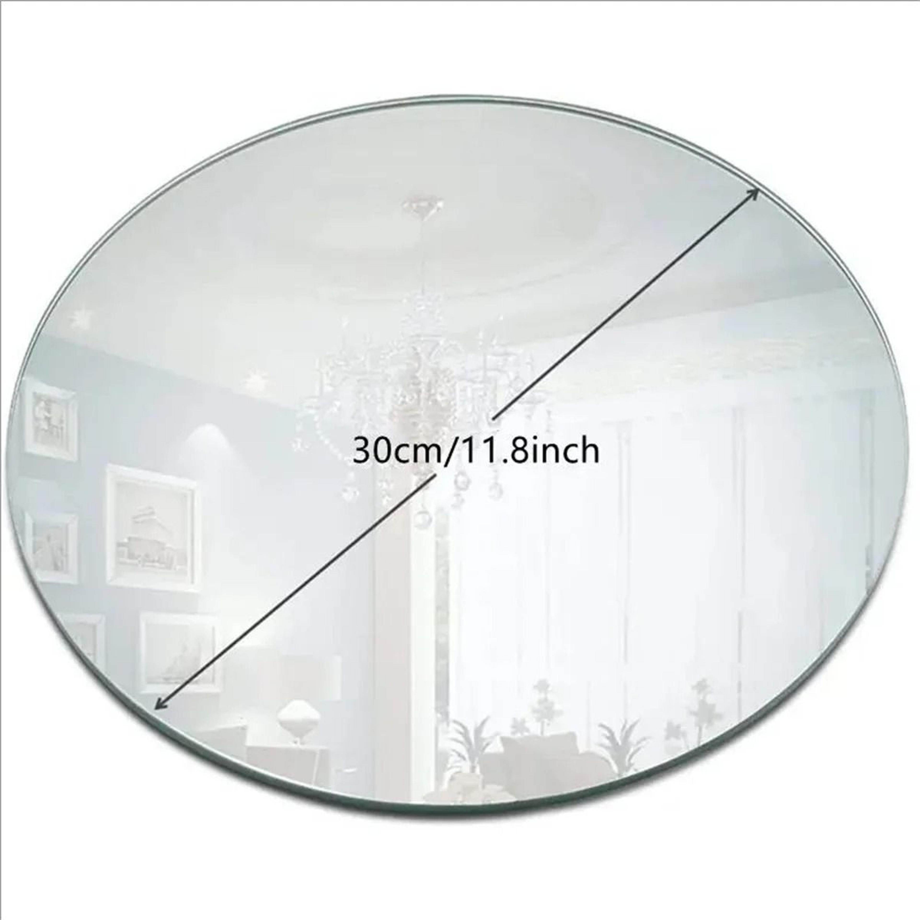 Acrylic Round Mirror Plate Set 4