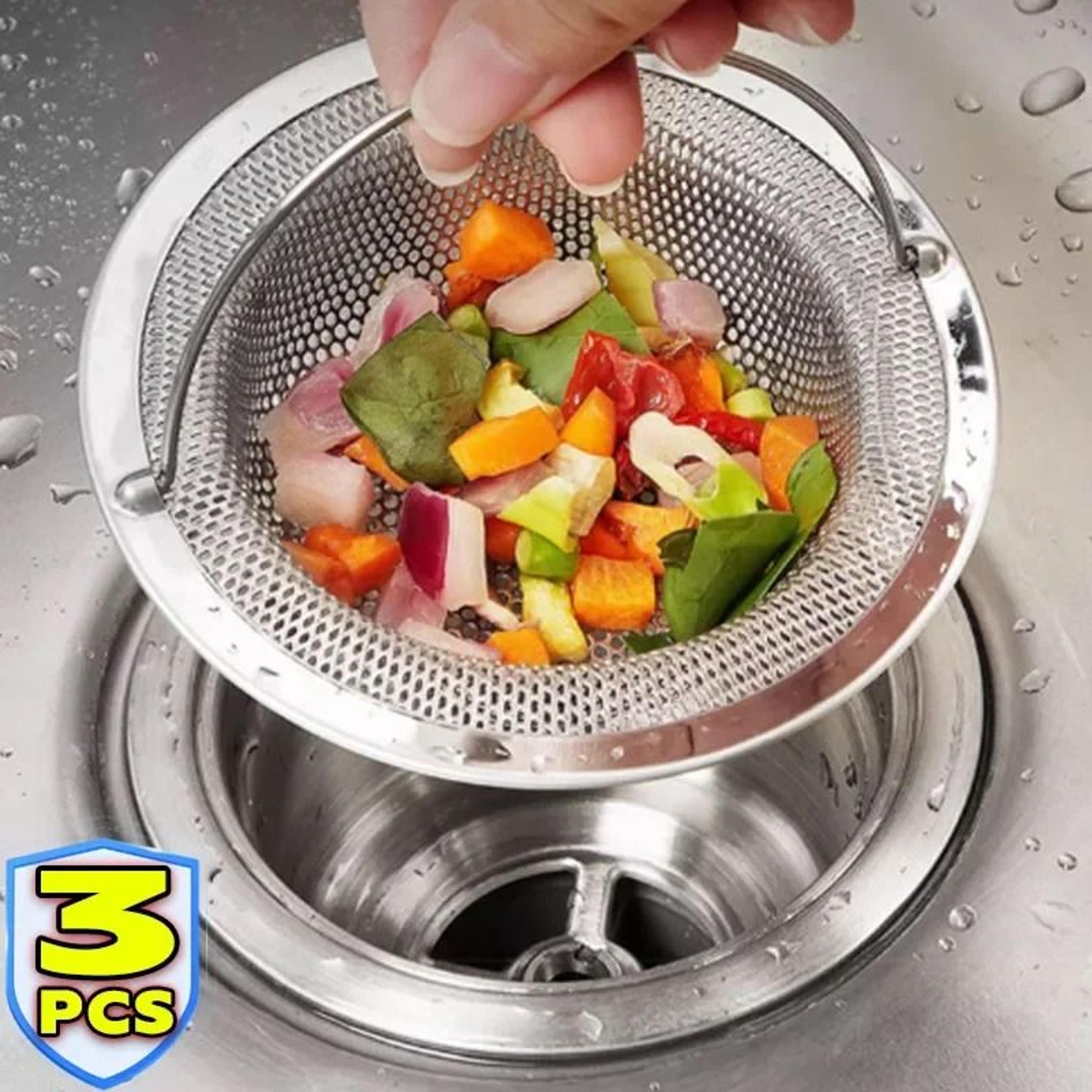 Stainless Steel Kitchen Sink Strainer Basket With Handle 0