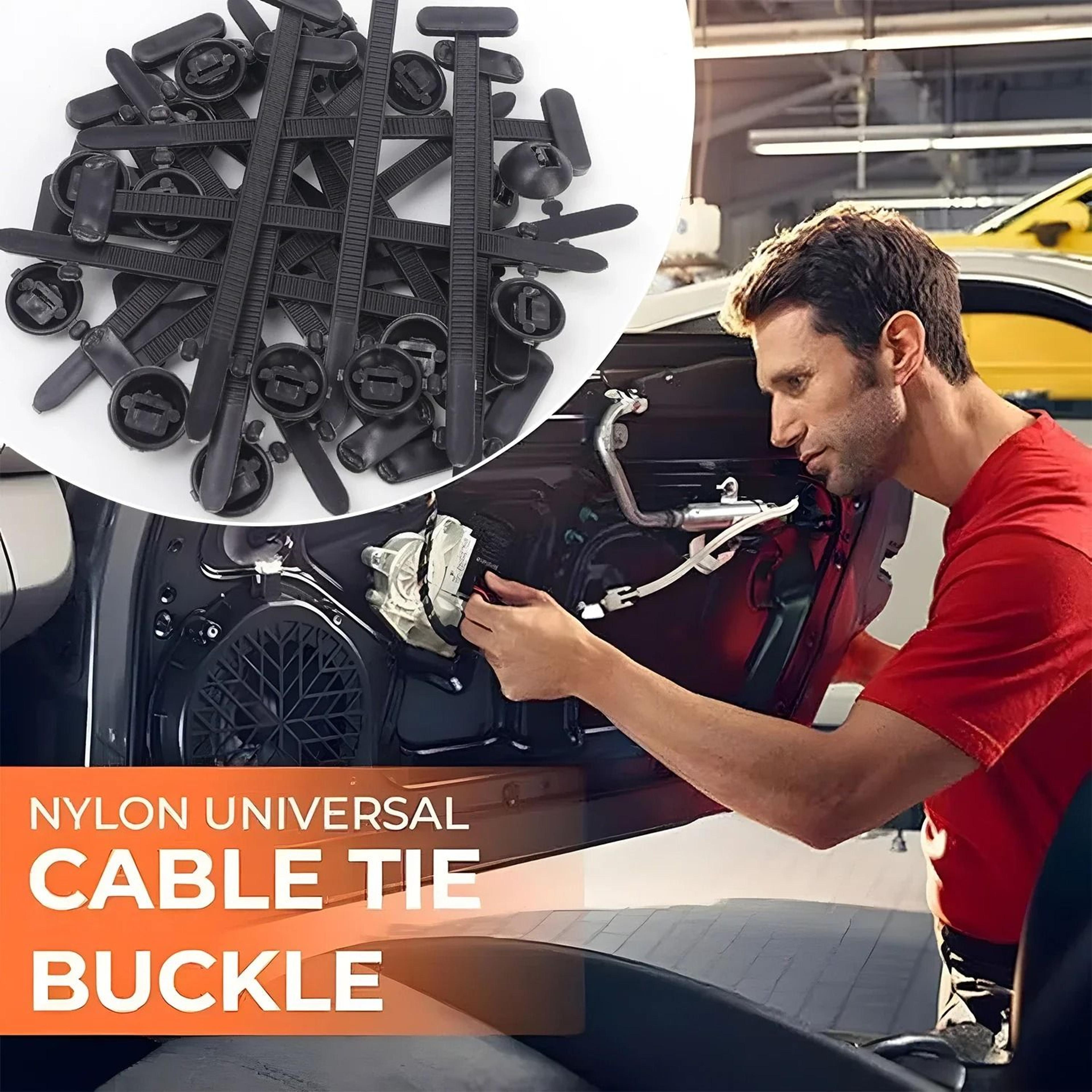 Nylon Auto Fastener Clips Cable Tie Buckle Wire Management Clips 1