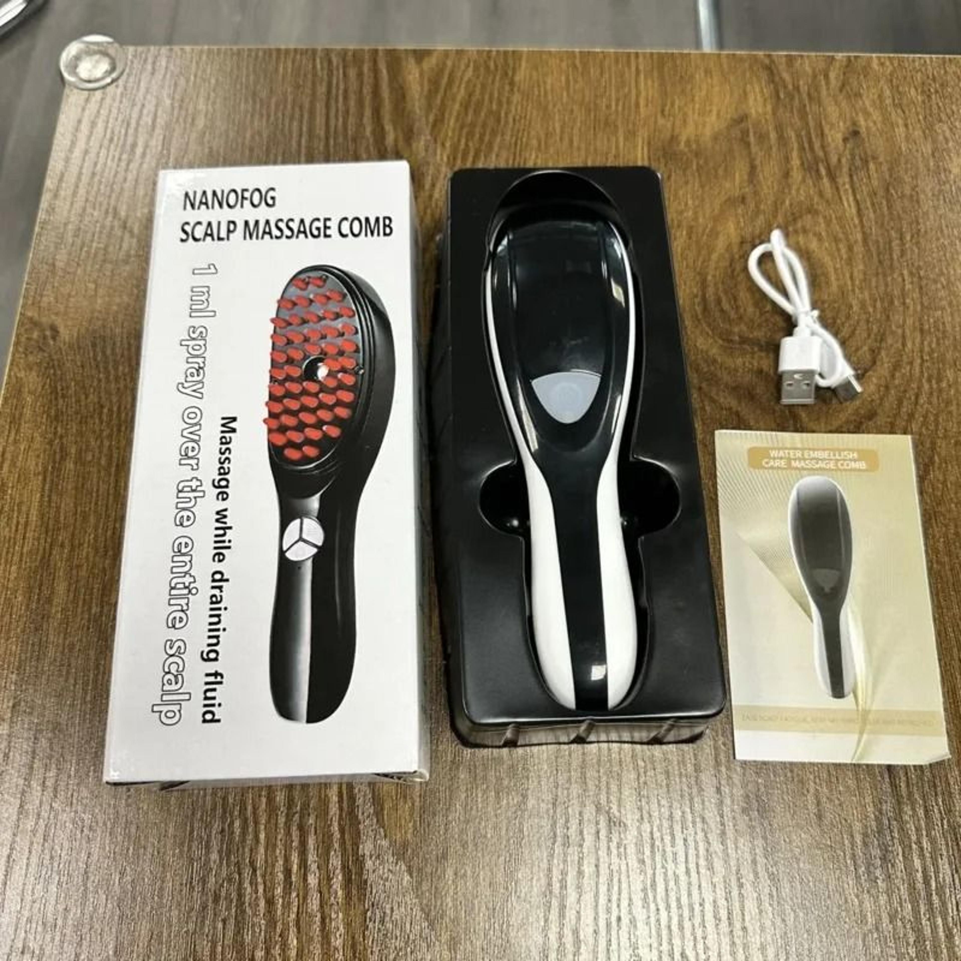 Electric Spray Massage Comb LED Scalp Massager Hair Care Brush 5