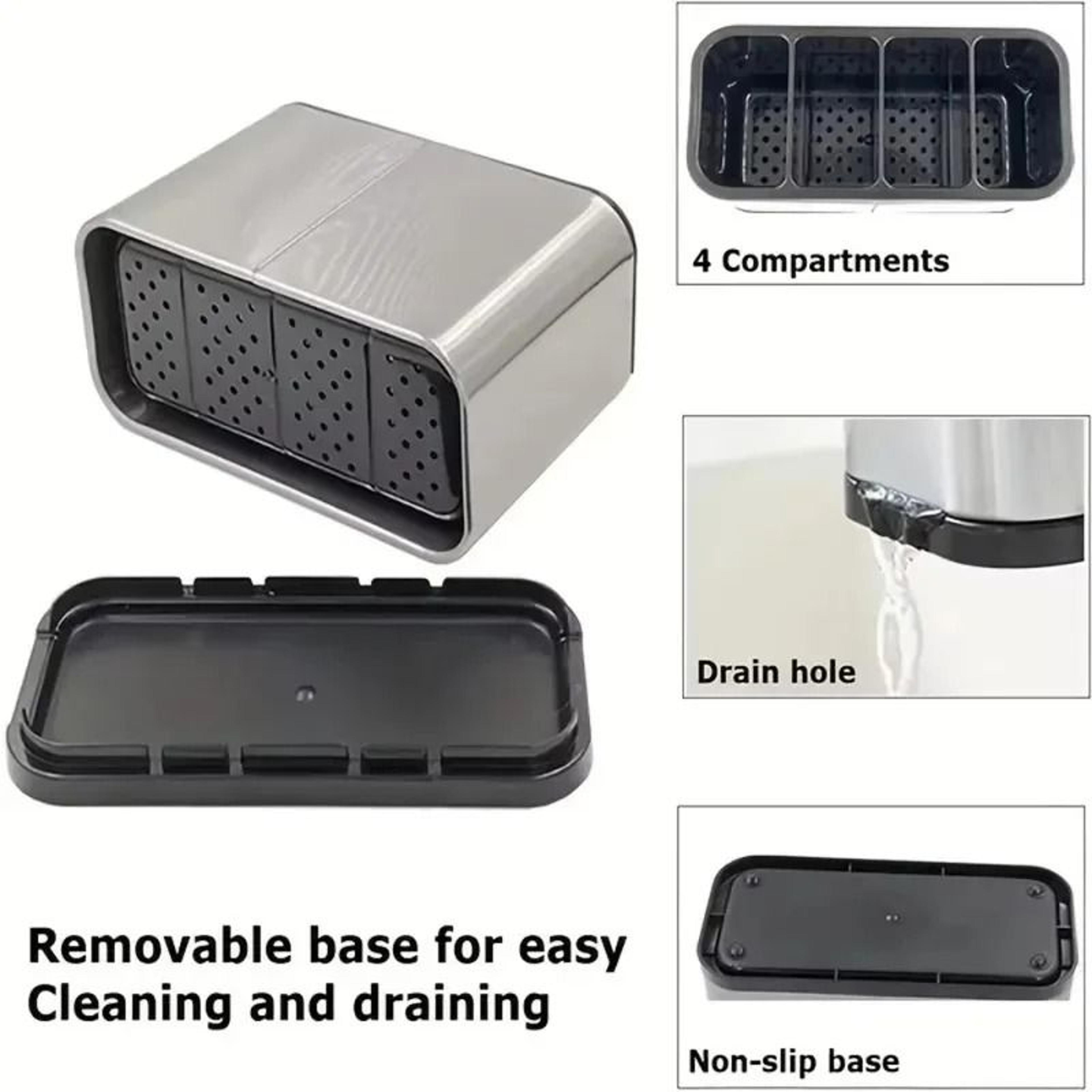Stainless Steel Kitchen Utensil Storage Caddy 2