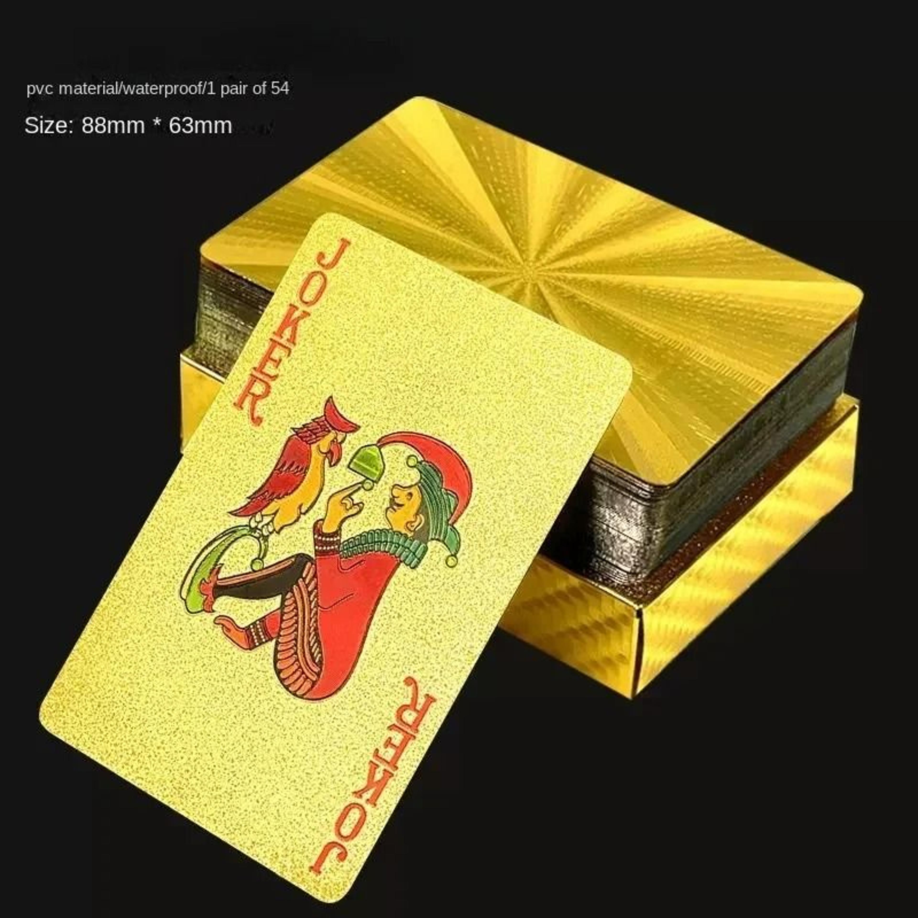 Black Gold Waterproof Playing Cards Poker Set 10