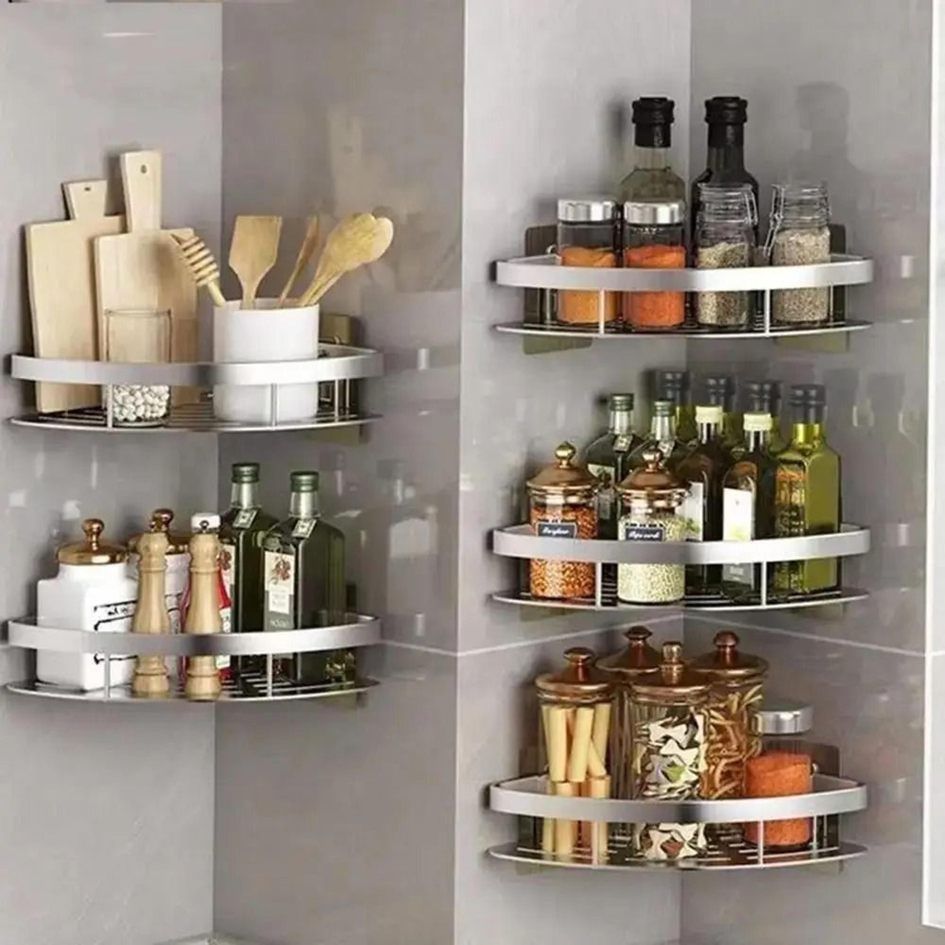 Metal Tension Mounted Corner Shower Caddy 1