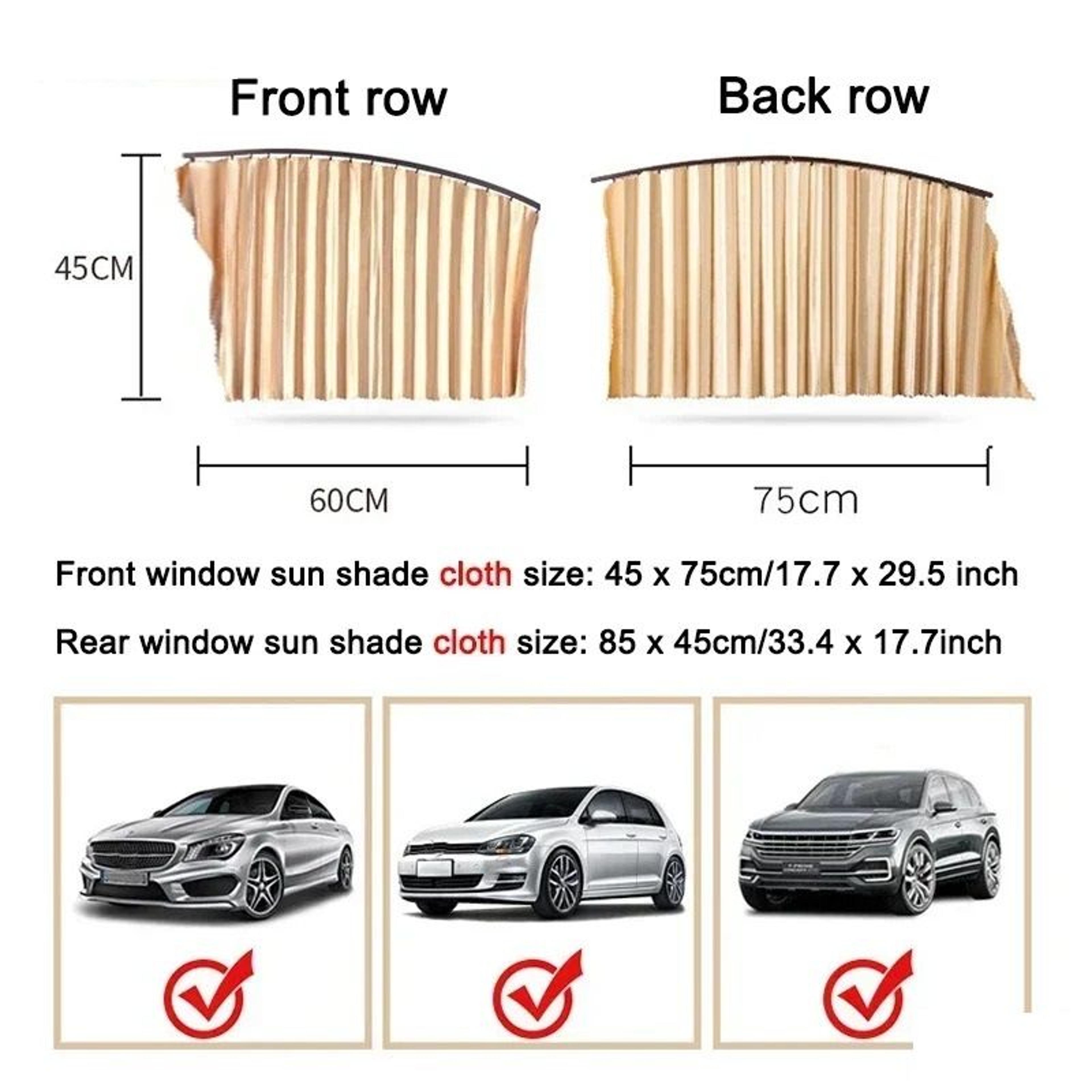 Retractable Smooth Glide Vehicle Privacy Drapes 4