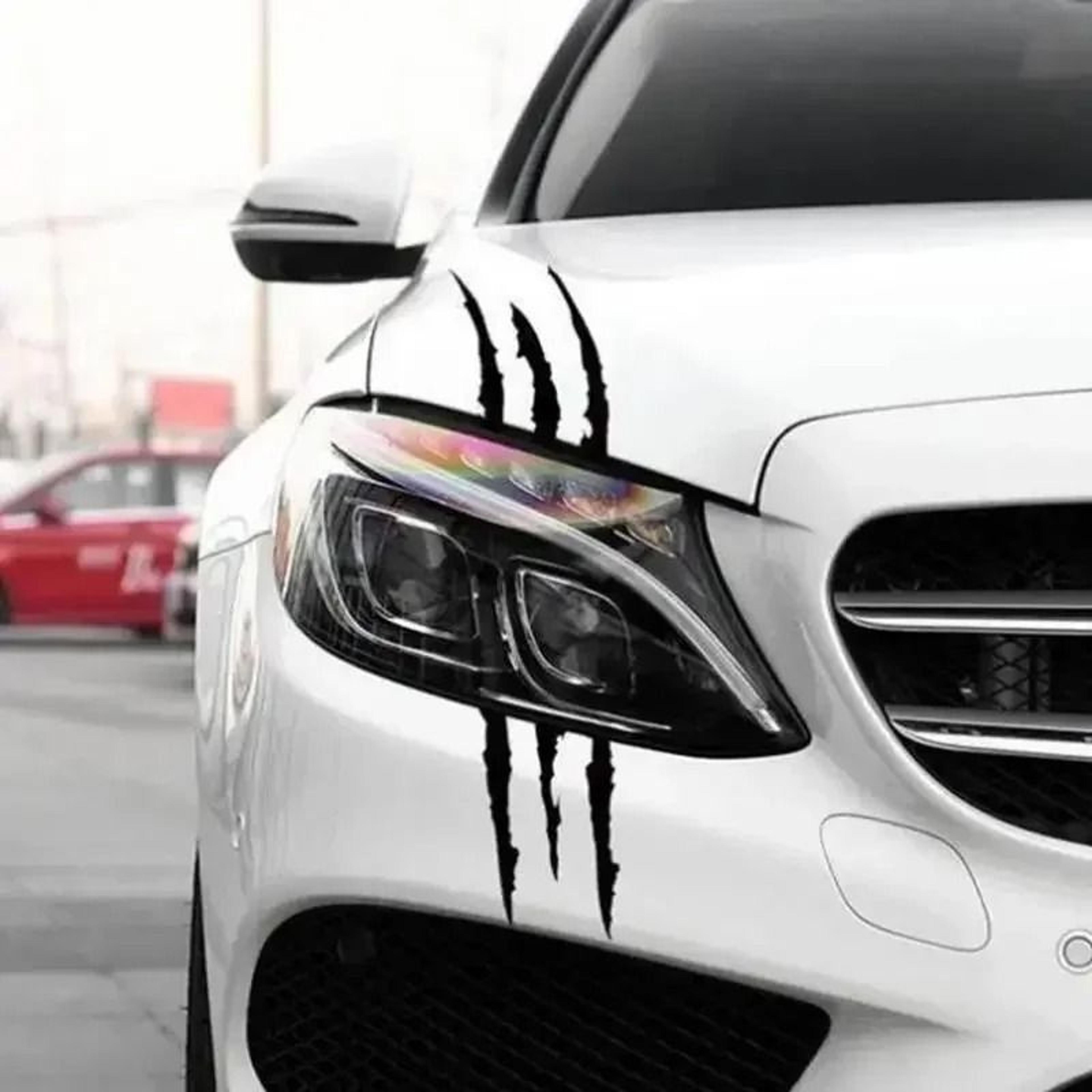 Universal Ghost Claw Reflective Headlight Stickers Creative Car Lamp Decals 7