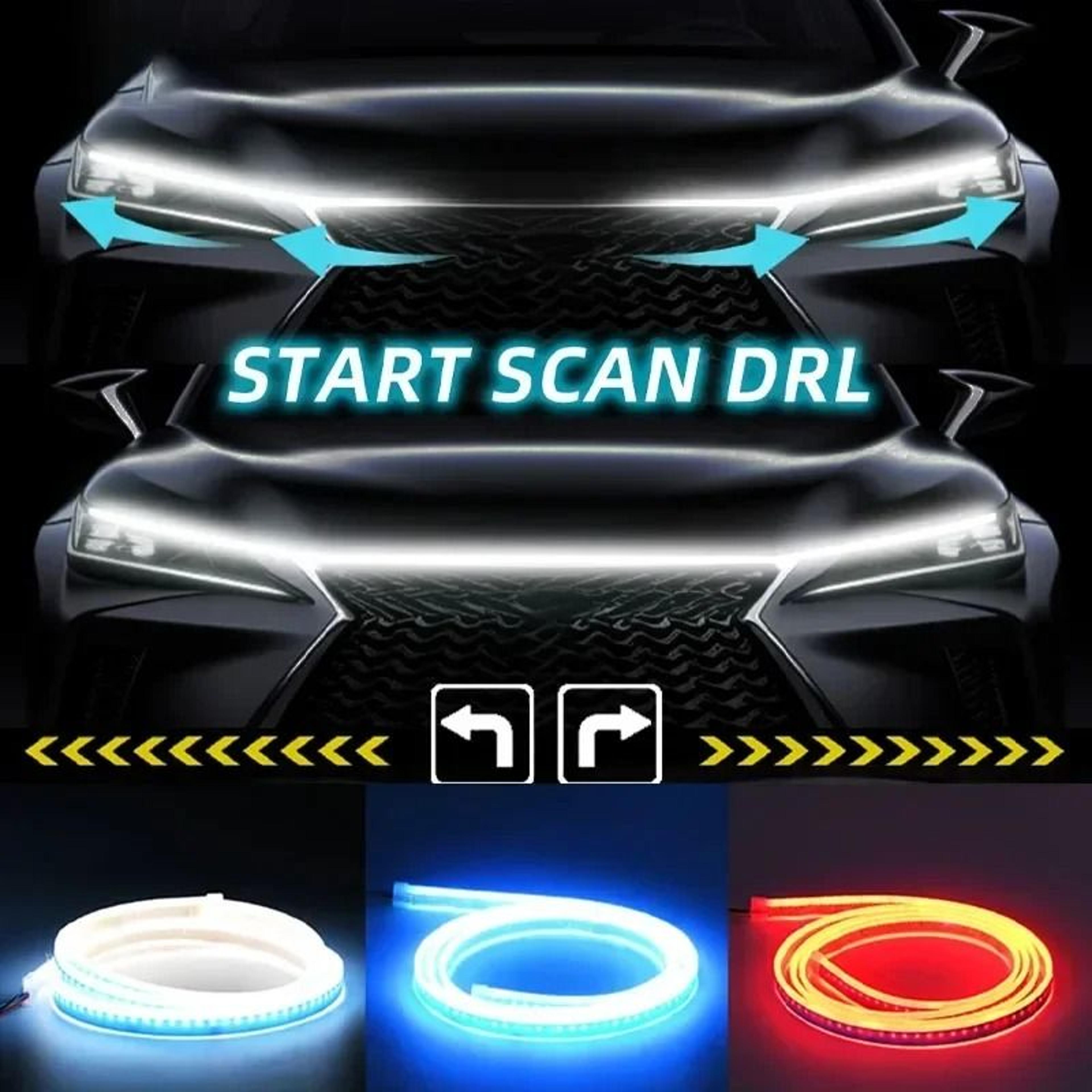 Dynamic LED Car Hood Light Strip With Sequential Turn Signal DRL 12V 0