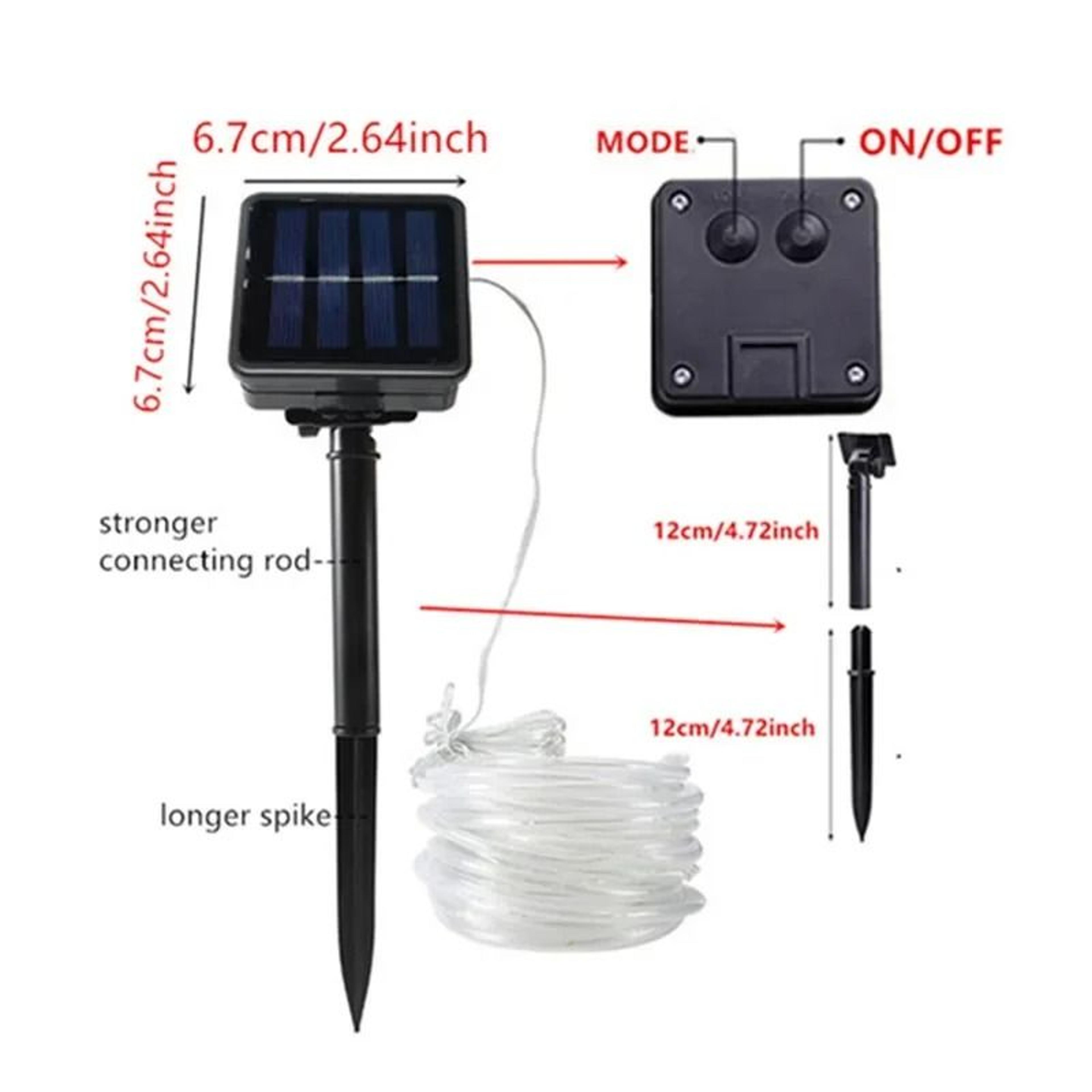 Solar LED Rope Lights Waterproof Outdoor String Lights With 8 Lighting Modes 5