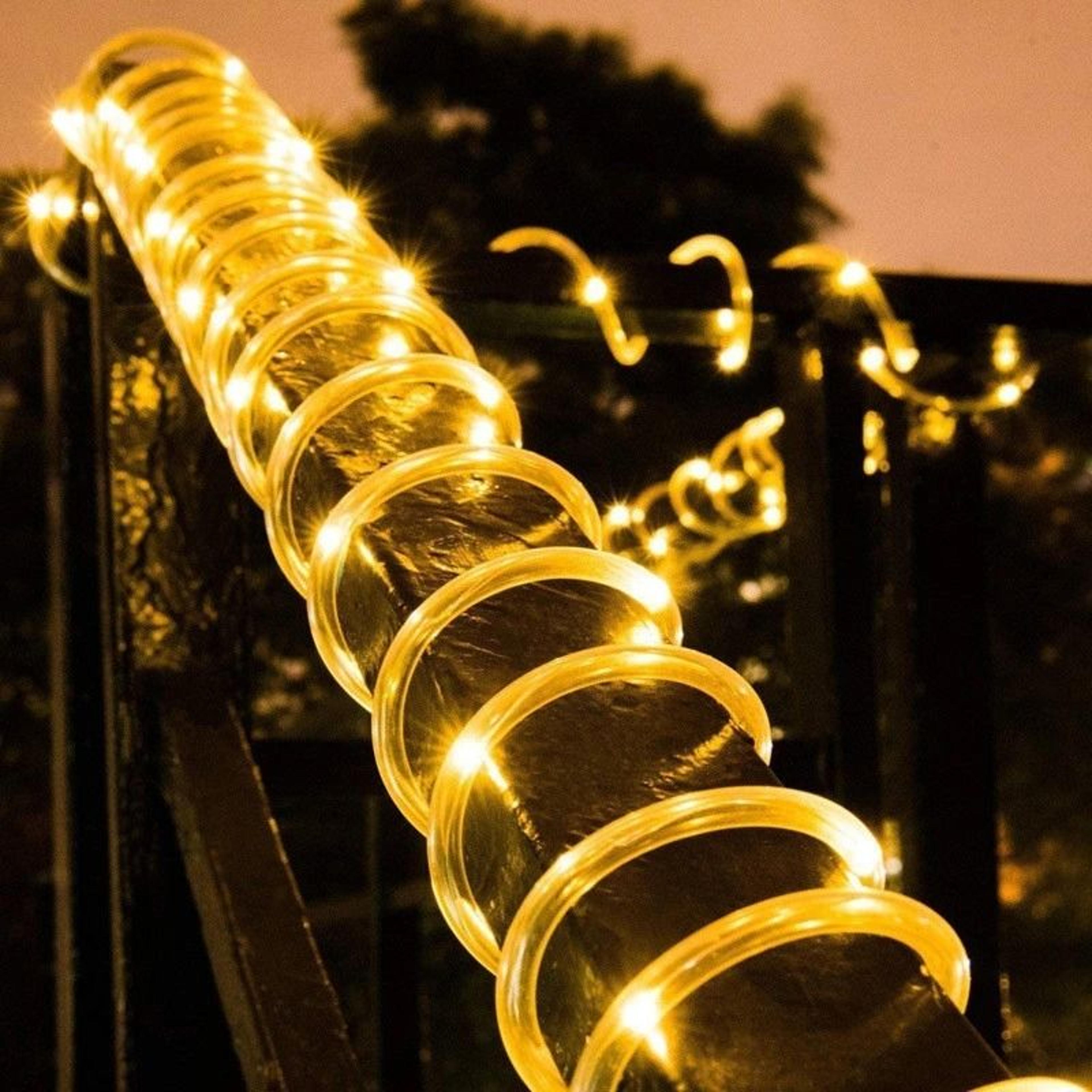 Solar LED Rope Lights Waterproof Outdoor String Lights With 8 Lighting Modes 6