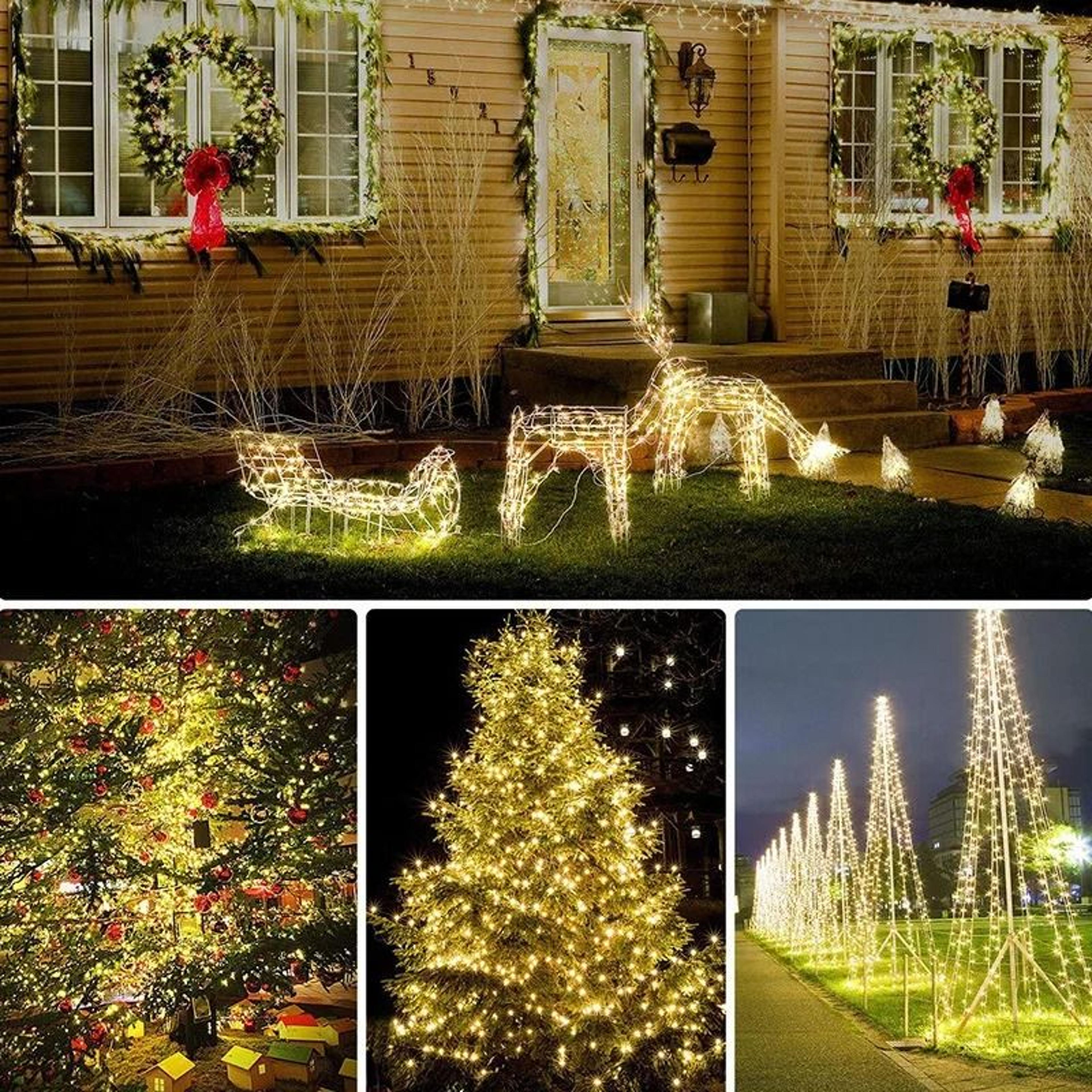 100 LED Solar Fairy String Lights Waterproof Copper Wire Outdoor Garden Decoration 1