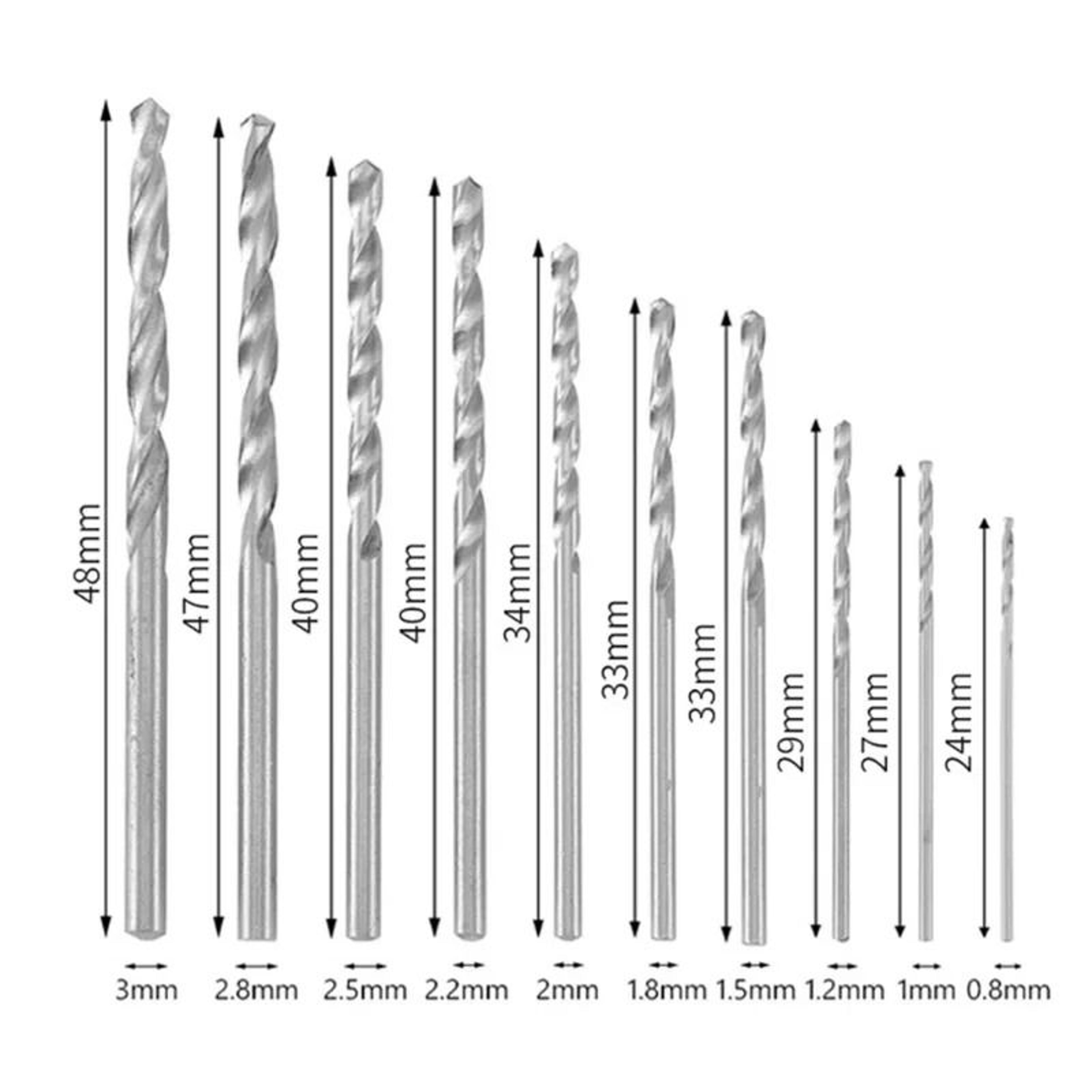 Mini Micro Drill Bit Set 003 To 012 Inch Precision Twist Drill Bits 3