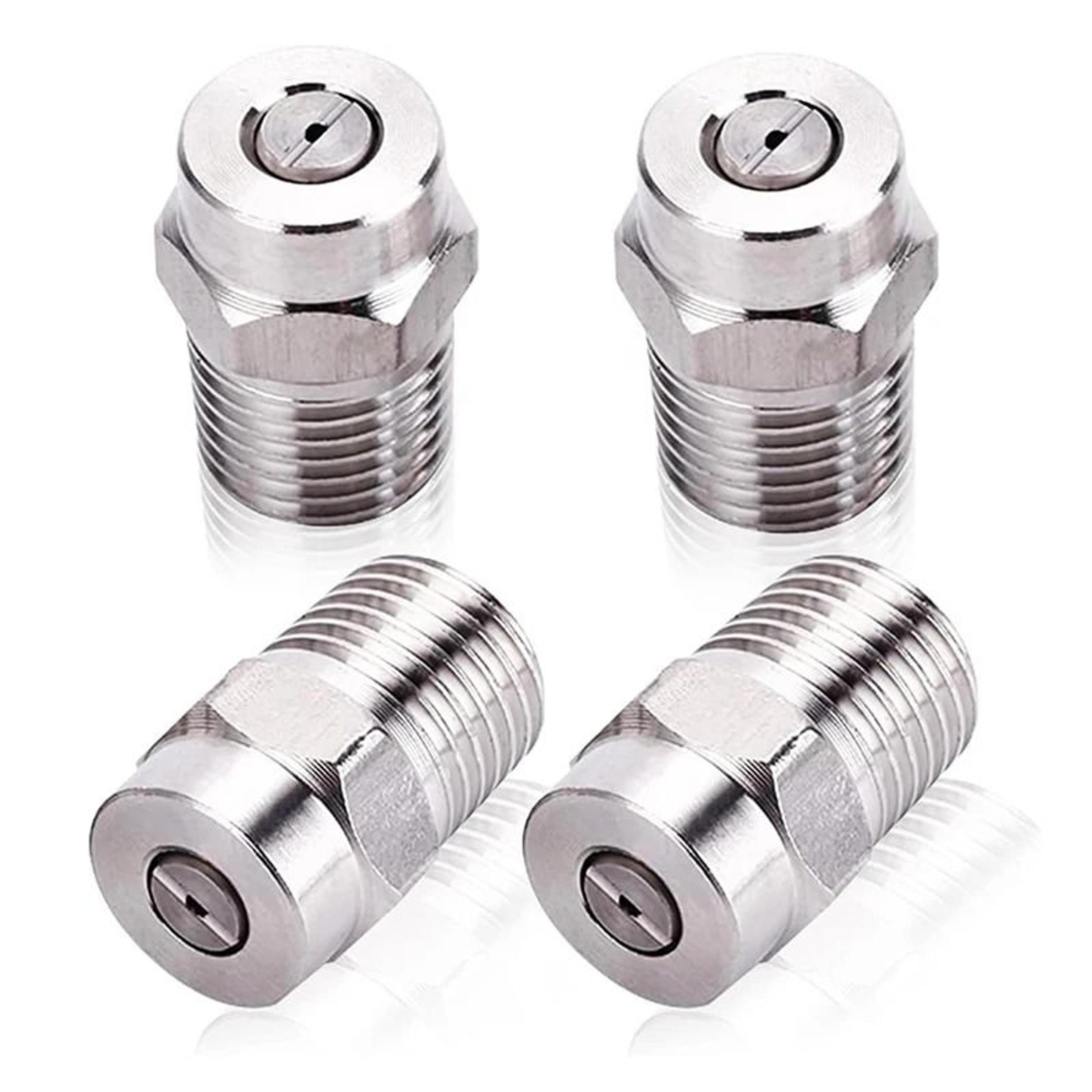 1 4 Inch High Pressure Washer Nozzle Set 0 15 25 40 Degree Stainless Steel Spray Tips Turbo Nozzle 4