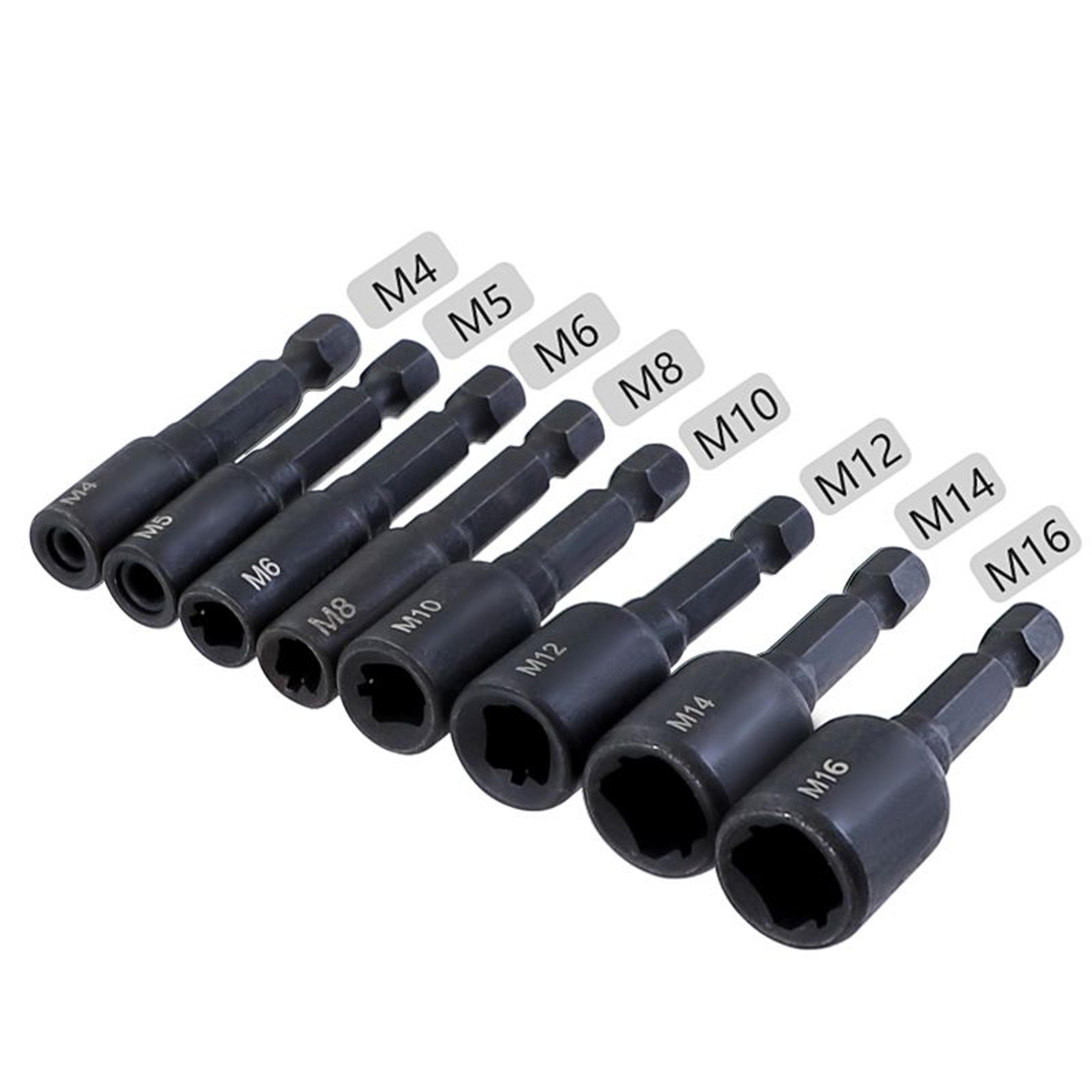 Universal Tap Die Socket Adapter Set With Hex Shank For Power Drills 5