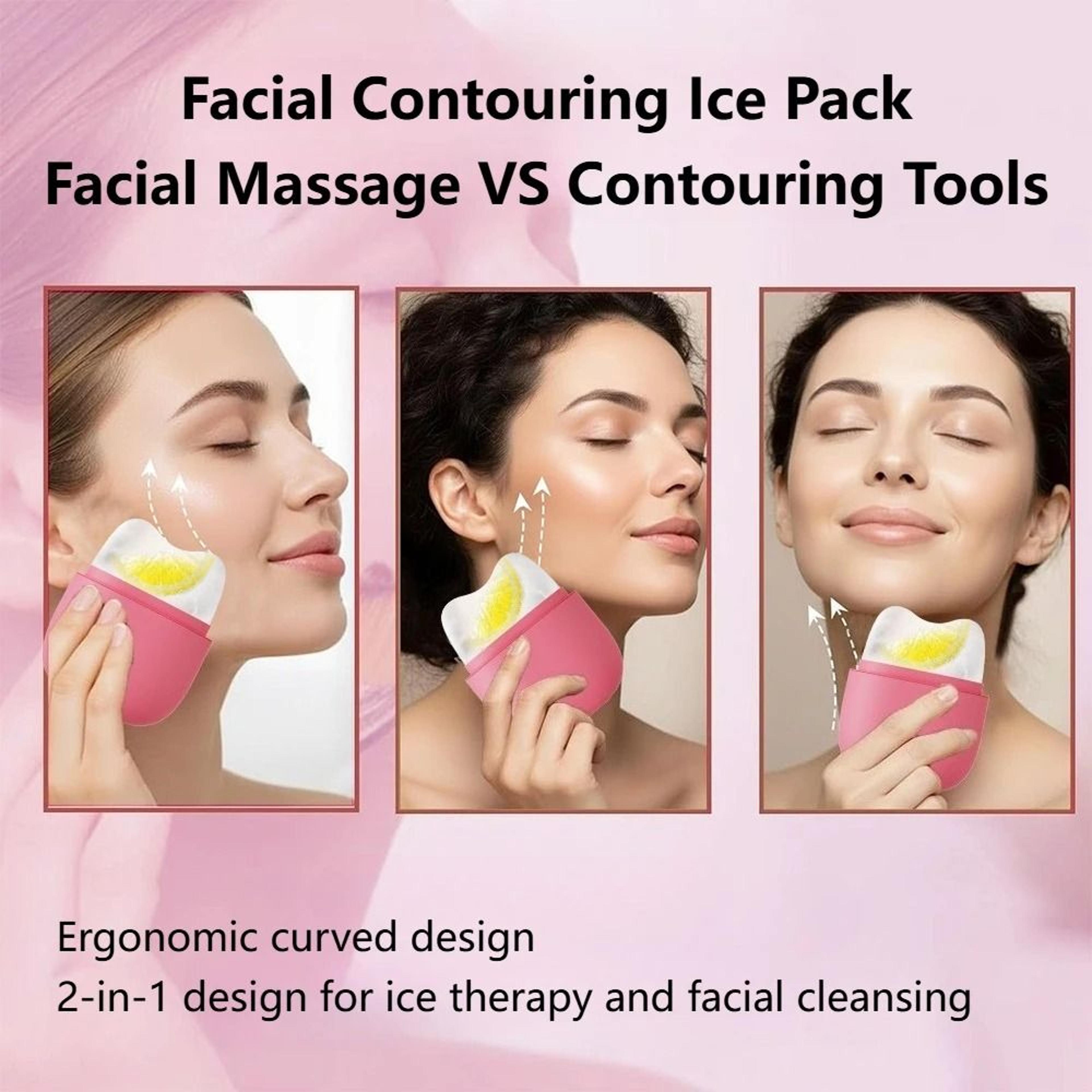 Ergonomic Silicone Face And Eye Ice Roller Massager 2