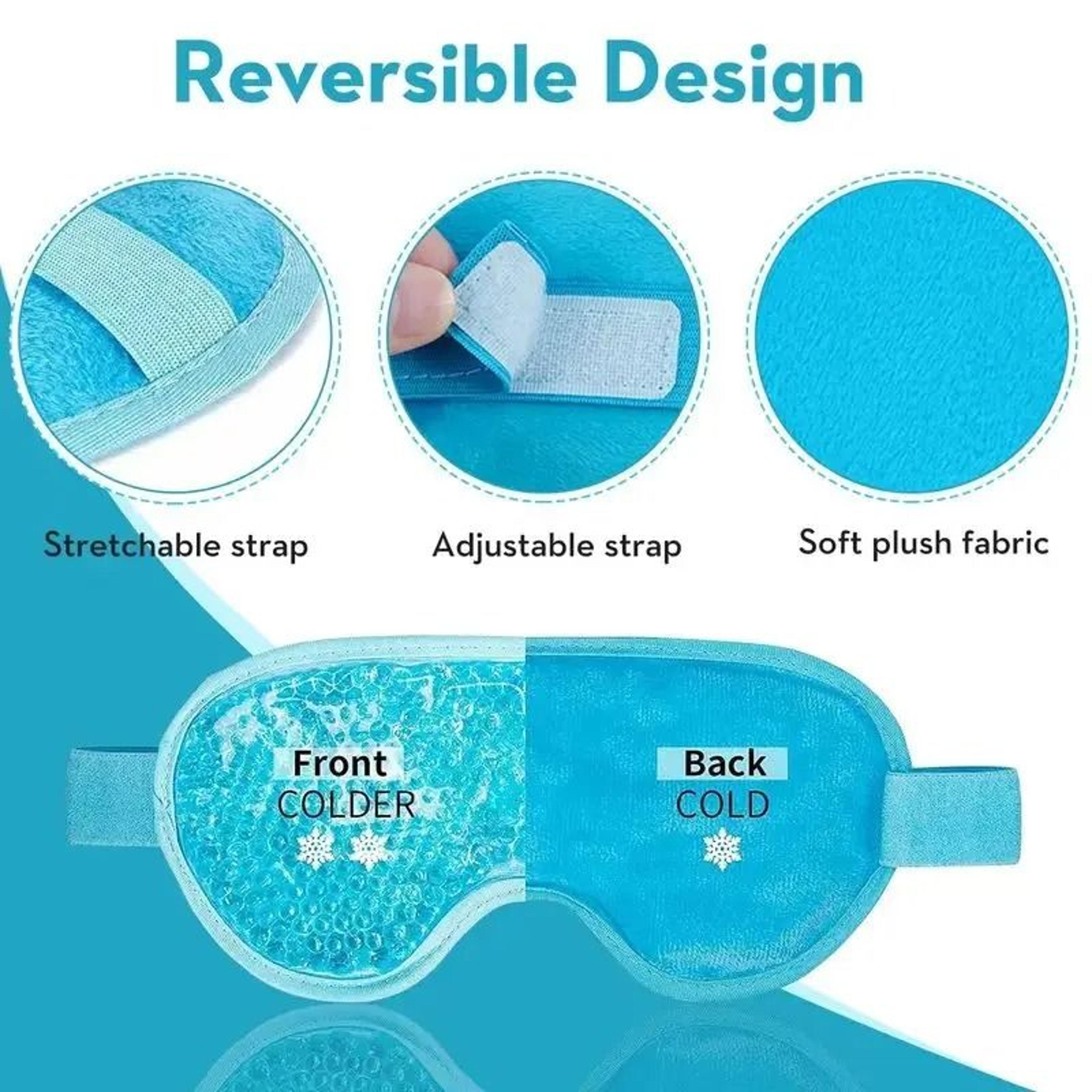 Dual Sided Hot And Cold Therapy Gel Bead Eye Mask With Soft Plush Backing 5
