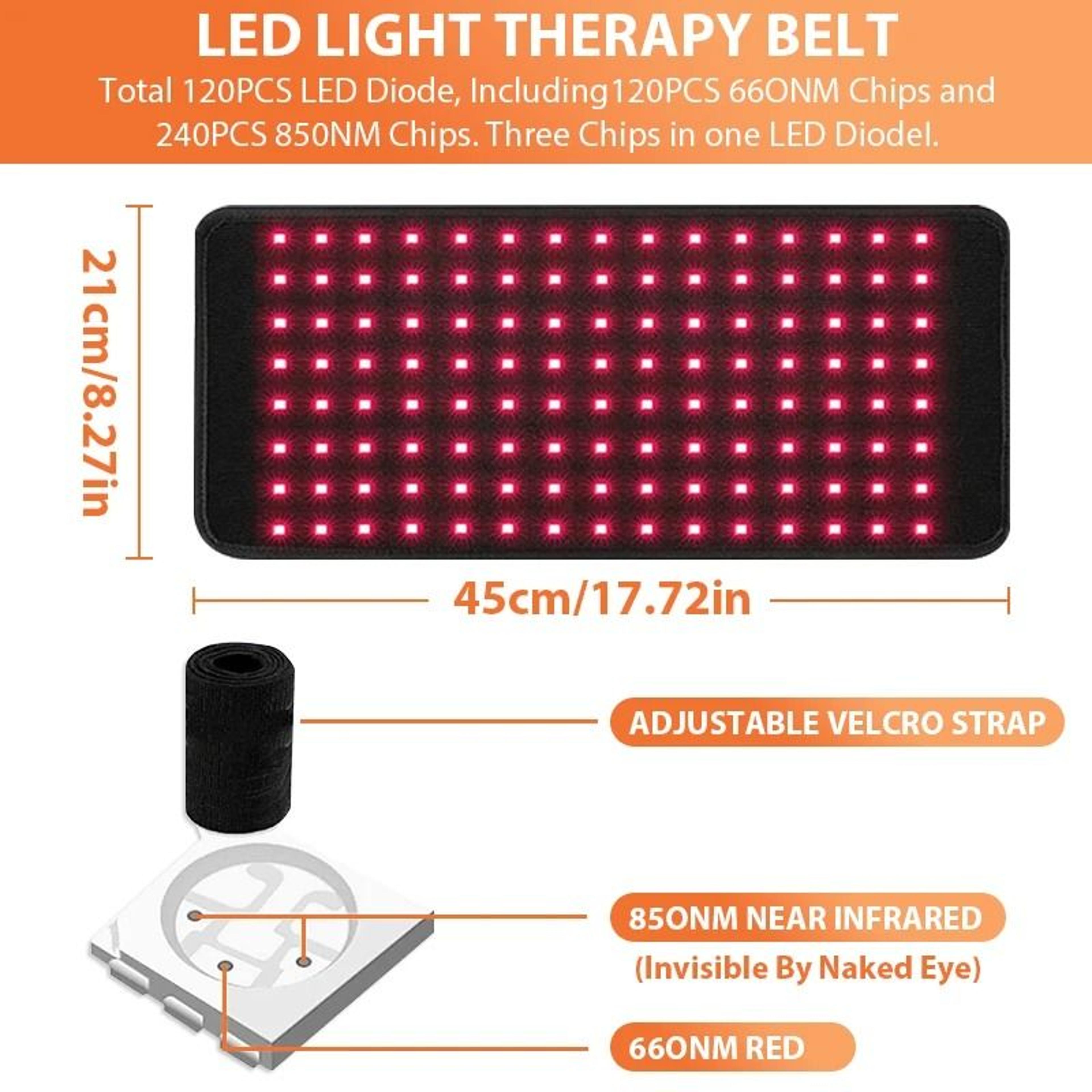 Flexible Full Body Infrared Light Therapy Pad And Targeted Red Light Relief Belt 2