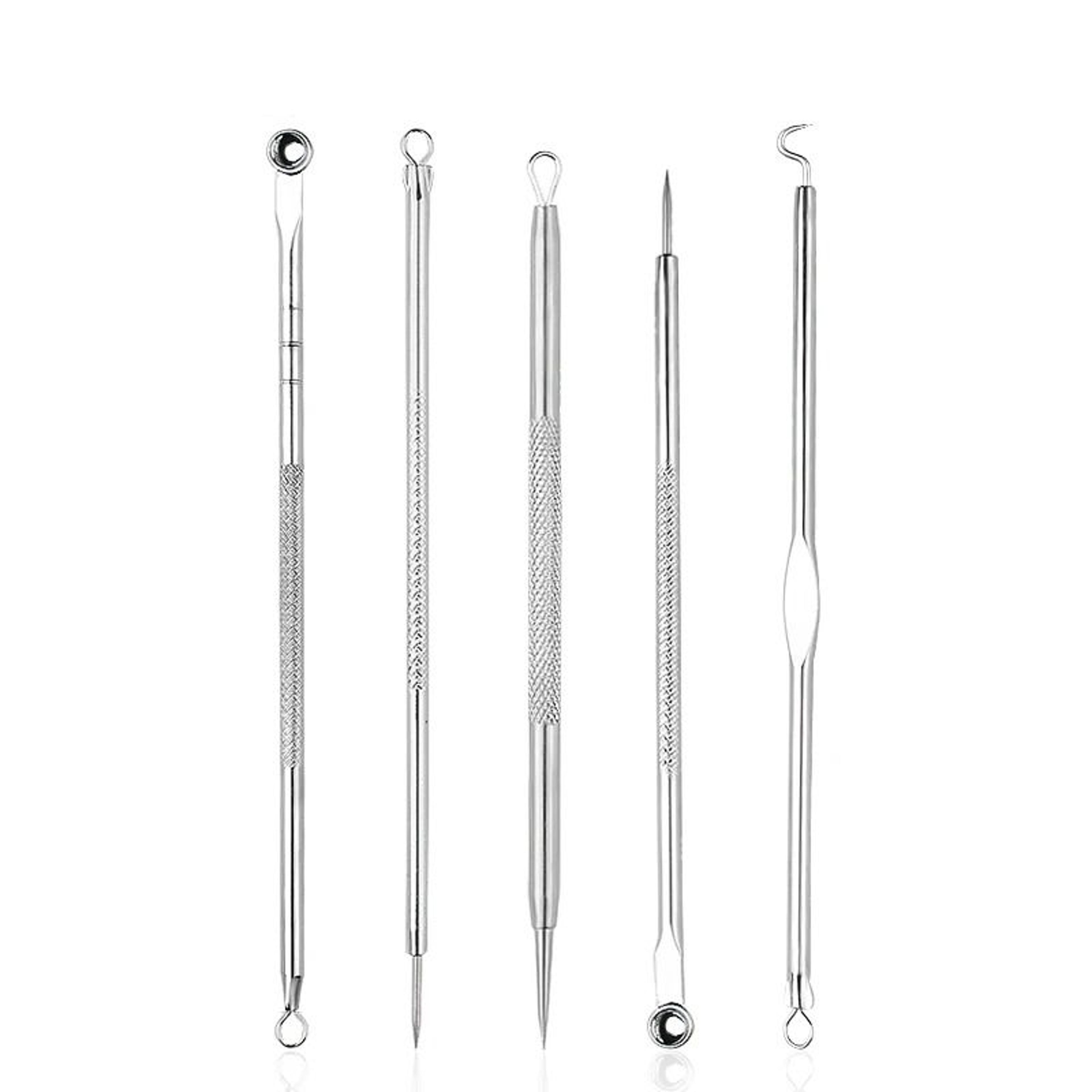MultiPiece Stainless Steel Acne Extractor Set And Facial Pore Cleansing Blemish Kit 4